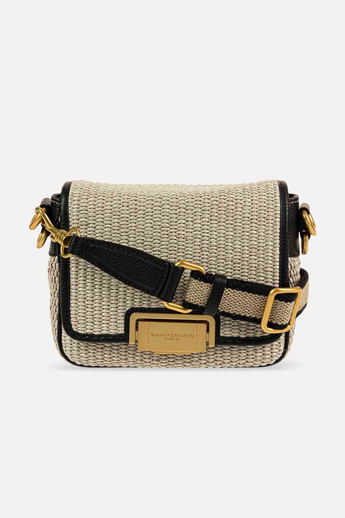 Gianni Chiarini Deri Detaylı Hasır Örgü Alyssa Çanta-Libas Trendy Fashion Store