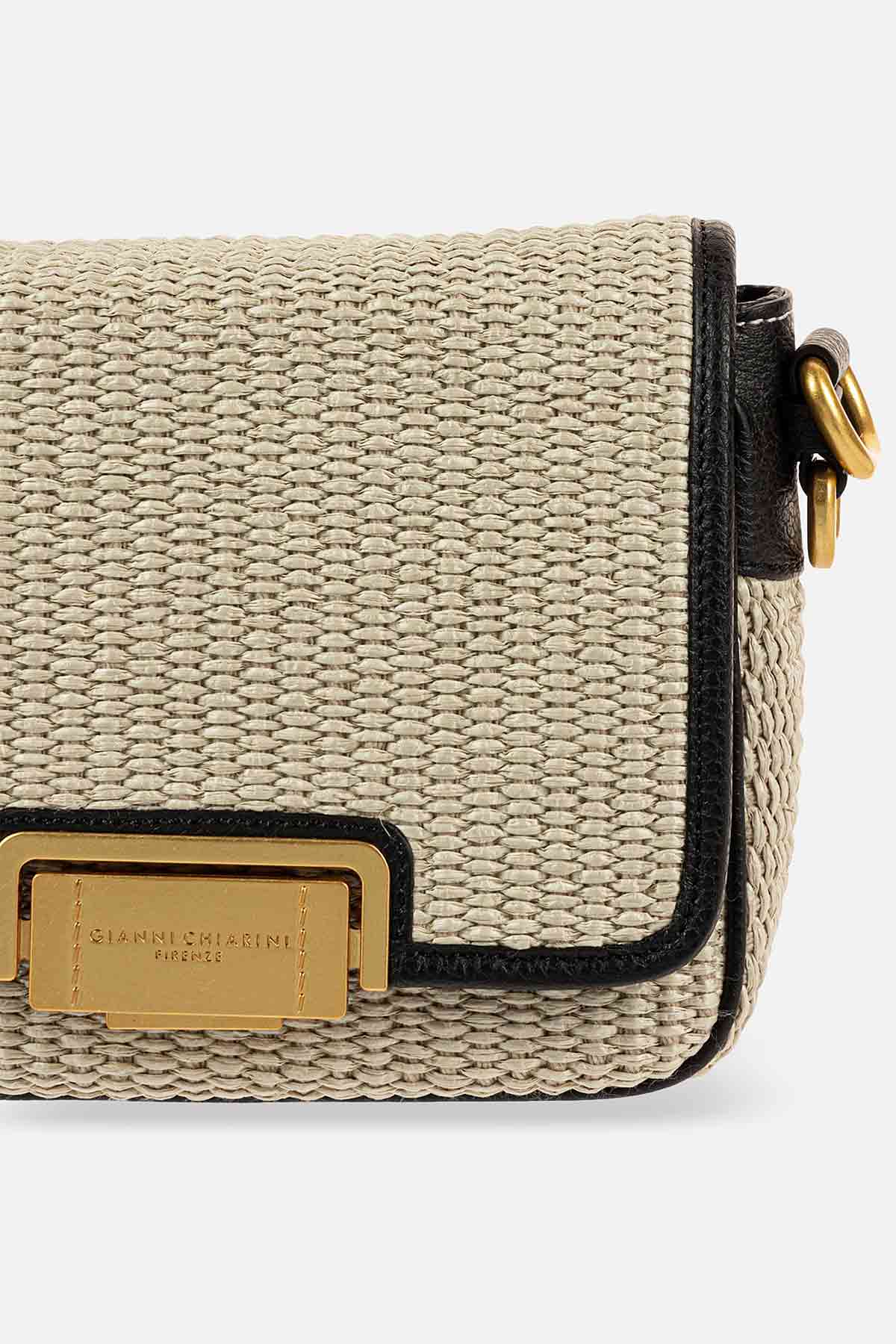 Gianni Chiarini Deri Detaylı Hasır Örgü Alyssa Çanta-Libas Trendy Fashion Store