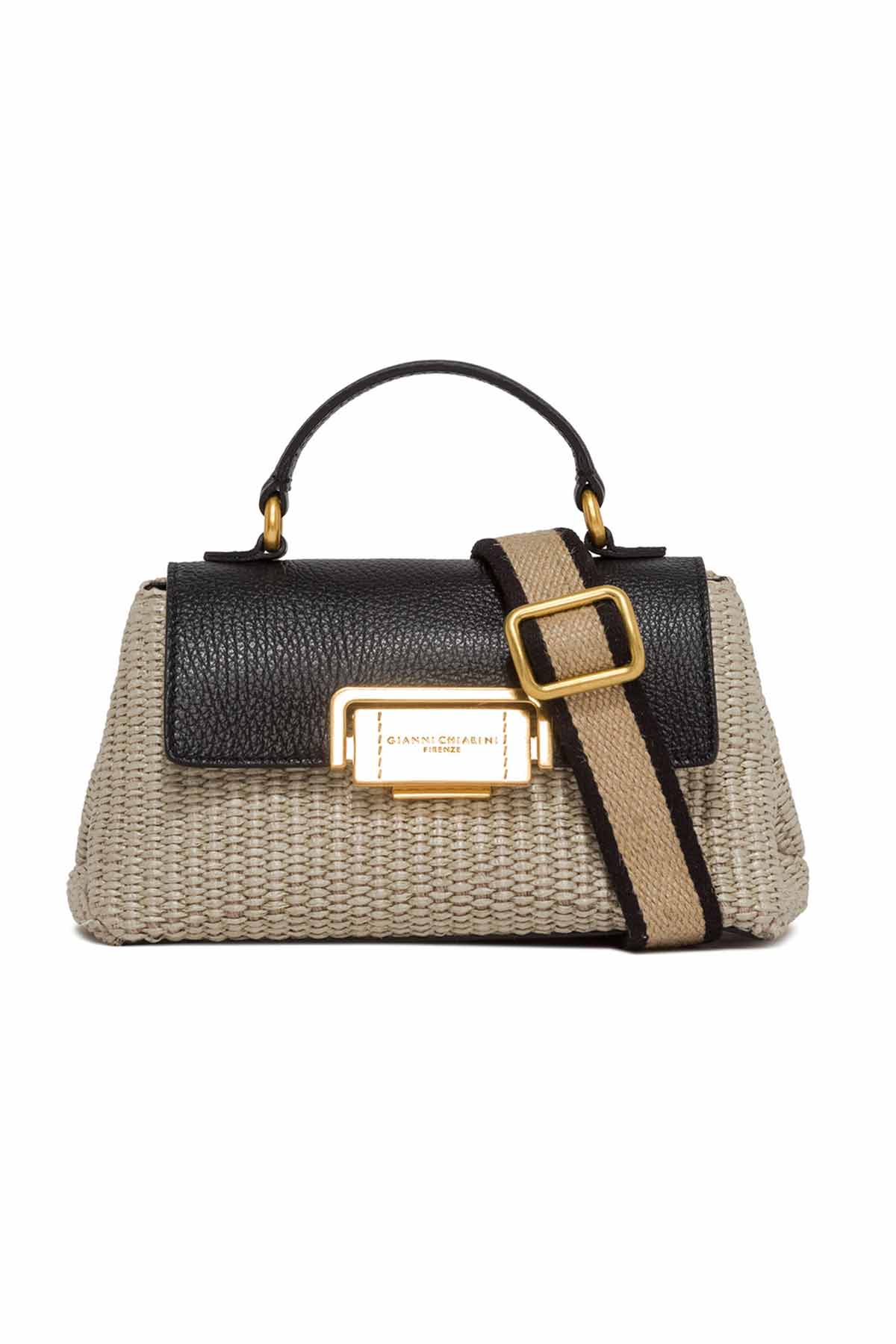 Gianni Chiarini Deri Kapaklı Hasır Örgü Rossella Çanta-Libas Trendy Fashion Store