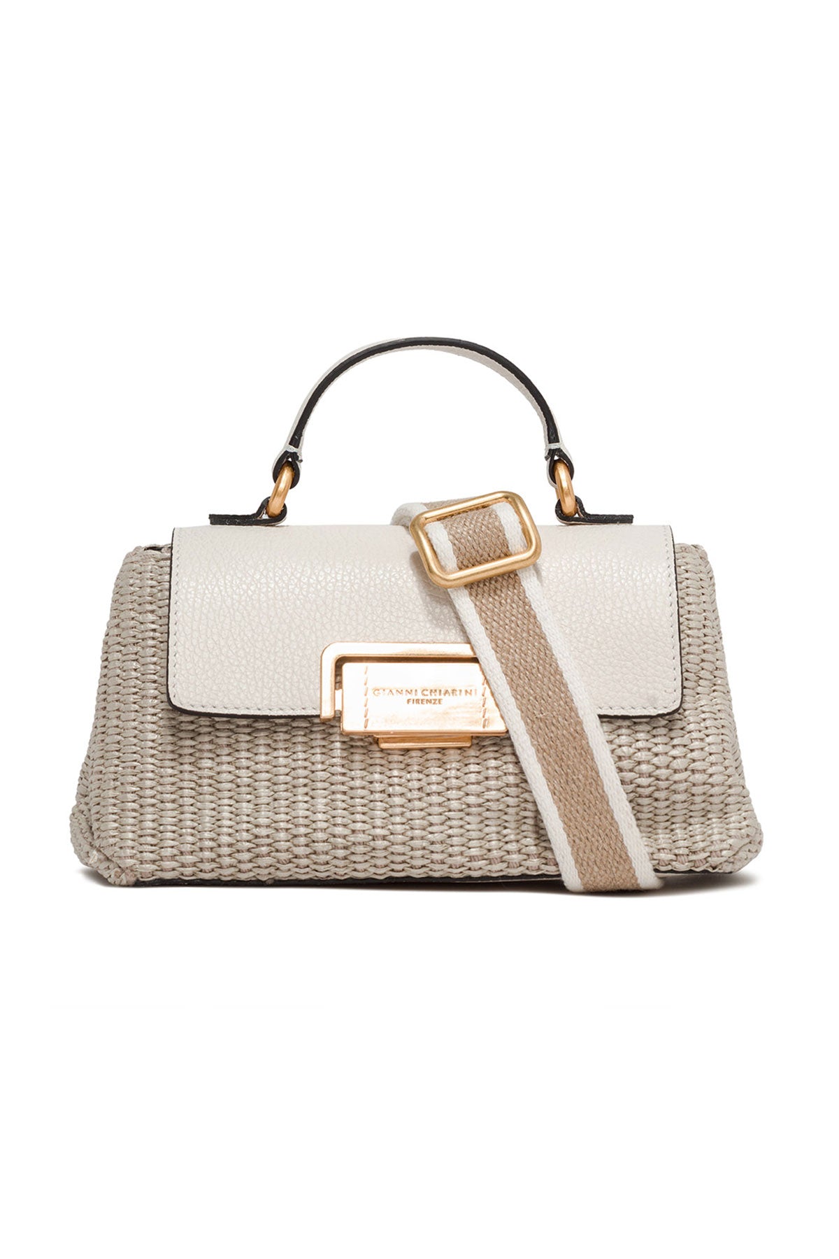Gianni Chiarini Deri Kapaklı Hasır Örgü Rossella Çanta-Libas Trendy Fashion Store