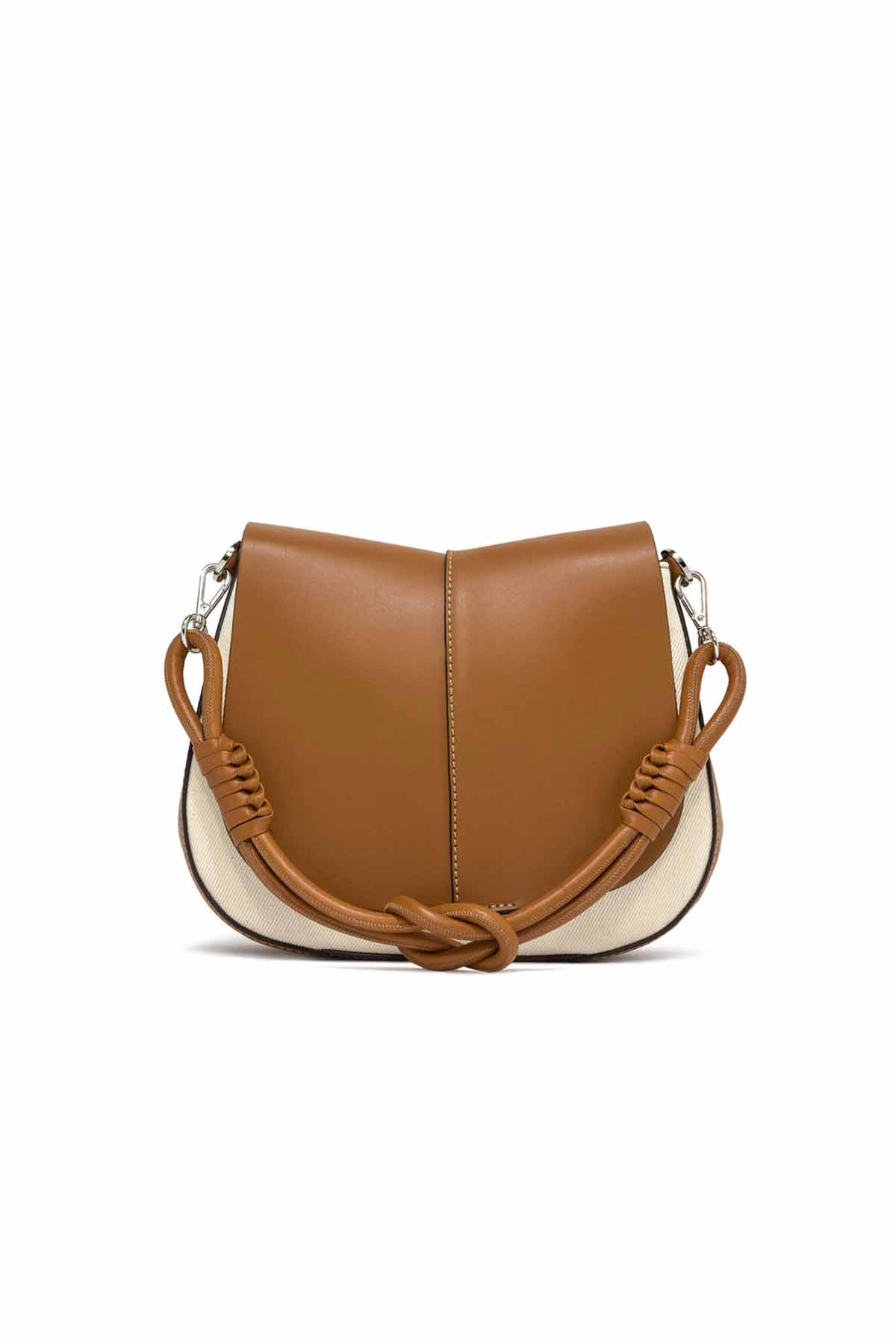 Gianni Chiarini Round Deri ve Kanvas Çanta-Libas Trendy Fashion Store