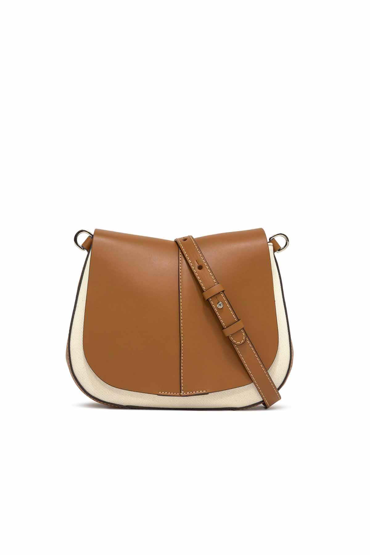 Gianni Chiarini Round Deri ve Kanvas Çanta-Libas Trendy Fashion Store