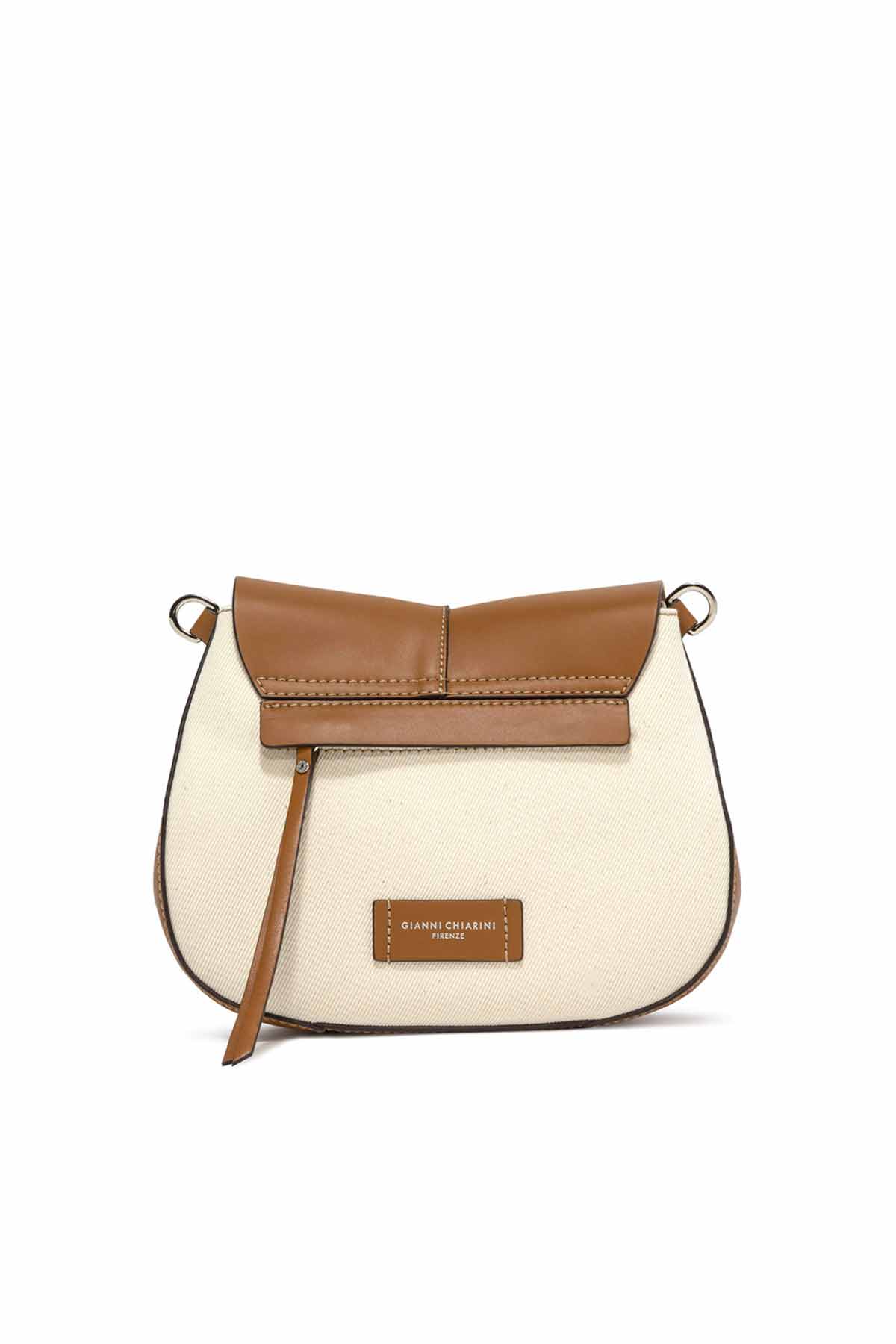 Gianni Chiarini Round Deri ve Kanvas Çanta-Libas Trendy Fashion Store