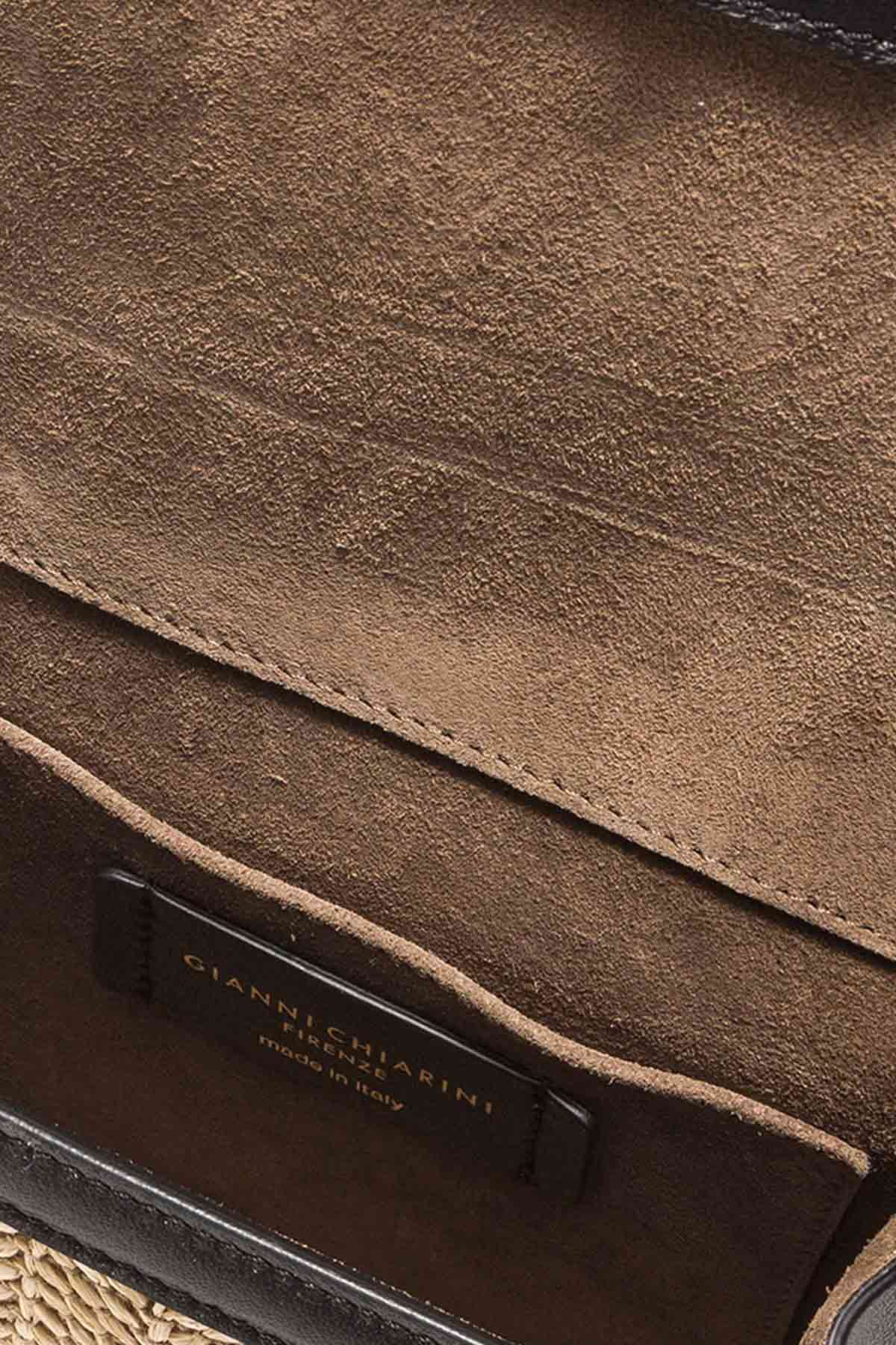 Gianni Chiarini Deri Detaylı Hasır Örgü Teresa Çanta-Libas Trendy Fashion Store