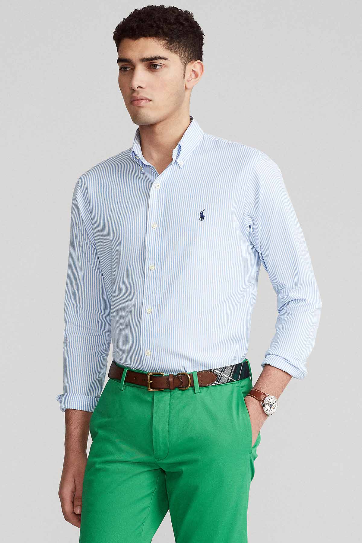 Polo Ralph Lauren Custom Fit Çizgili Oxford Gömlek-Libas Trendy Fashion Store