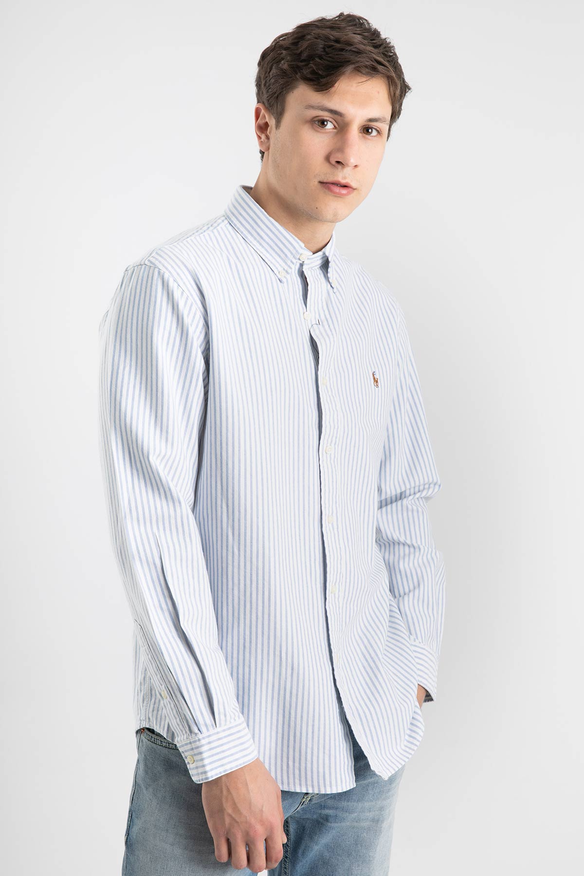 Polo Ralph Lauren Custom Fit Çizgili Oxford Gömlek-Libas Trendy Fashion Store