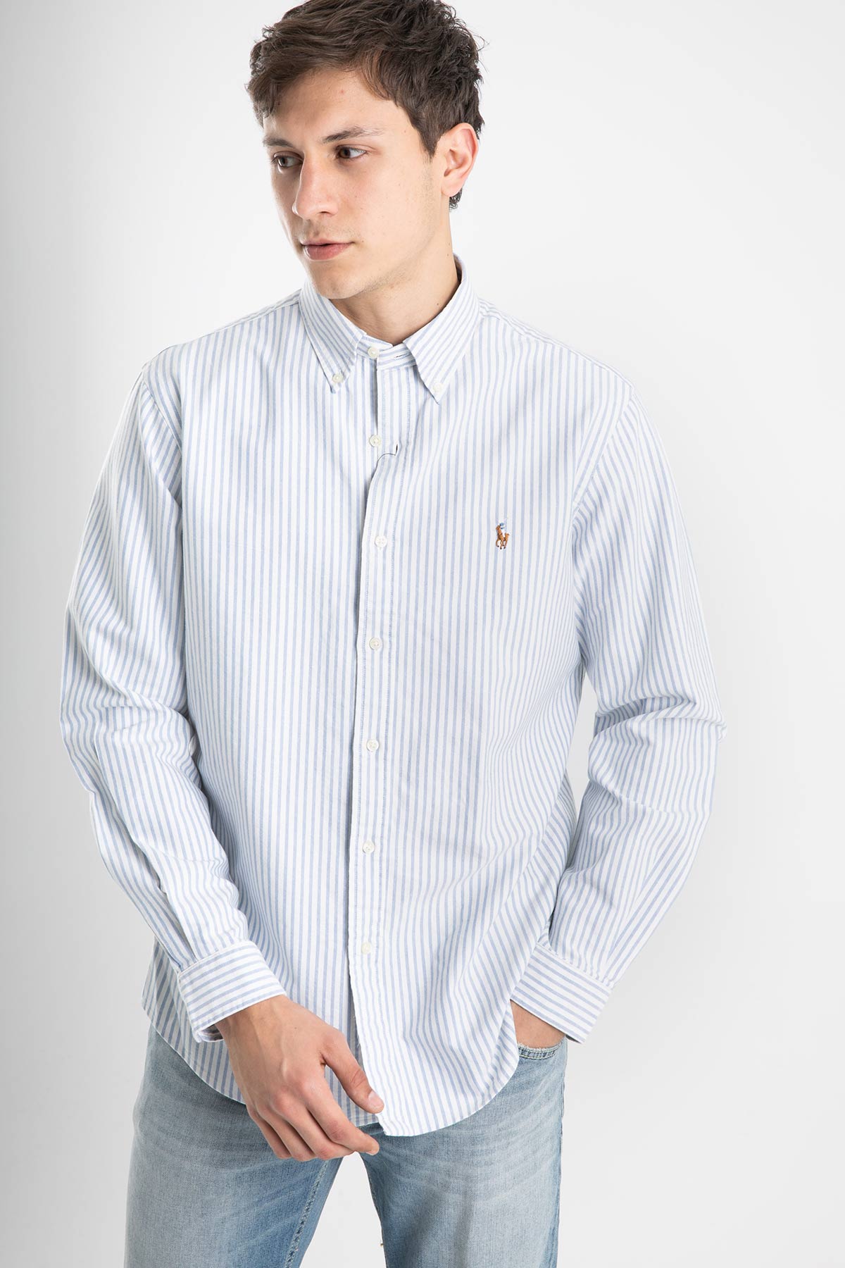 Polo Ralph Lauren Custom Fit Çizgili Oxford Gömlek-Libas Trendy Fashion Store