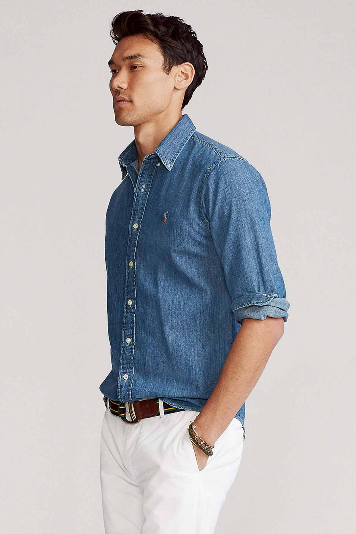 Polo Ralph Lauren Custom Fit Denim Gömlek-Libas Trendy Fashion Store