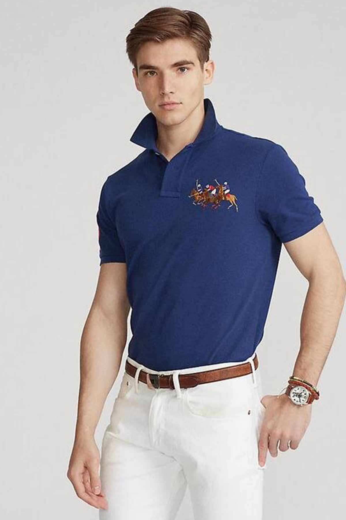 Polo Ralph Lauren Custom Slim Fit Triple Pony T-shirt-Libas Trendy Fashion Store