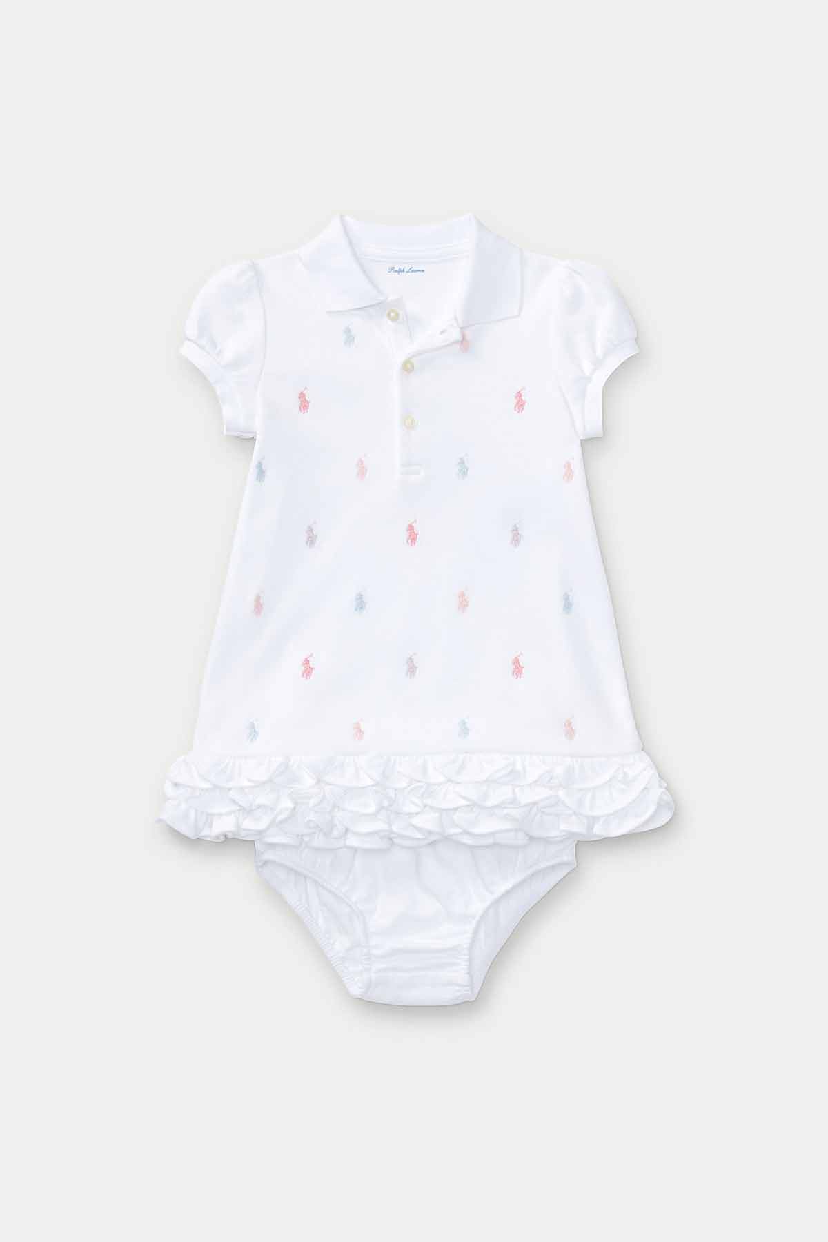 Polo Ralph Lauren 12-24 Ay Kız Bebek Polo Yakalı Elbise-Libas Trendy Fashion Store