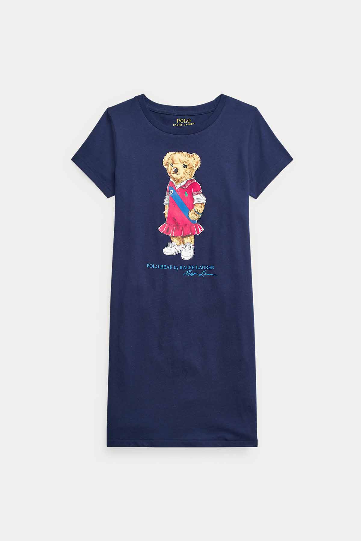 Polo Ralph Lauren 5-6.5 Yaş Kız Çocuk Polo Bear T-shirt Elbise-Libas Trendy Fashion Store