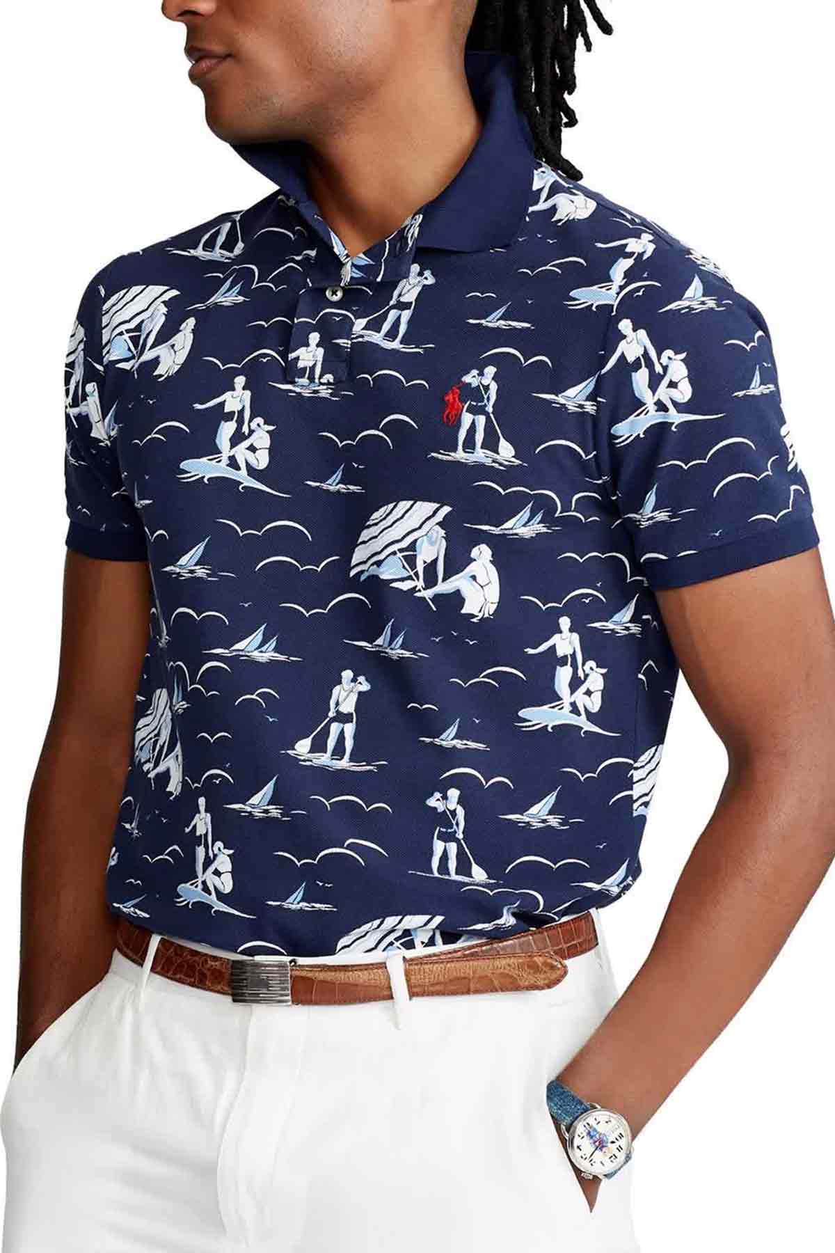 Polo Ralph Lauren Custom Slim Fit Marin Polo Yaka T-shirt-Libas Trendy Fashion Store