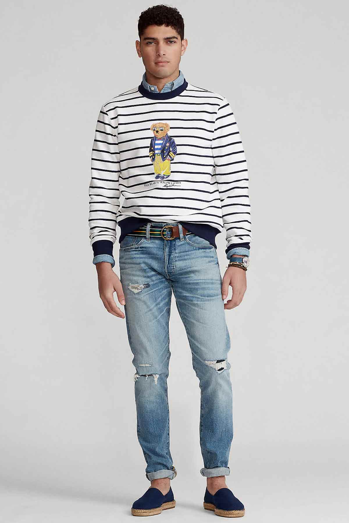 Polo Ralph Lauren Polo Bear Çizgili Sweatshirt-Libas Trendy Fashion Store