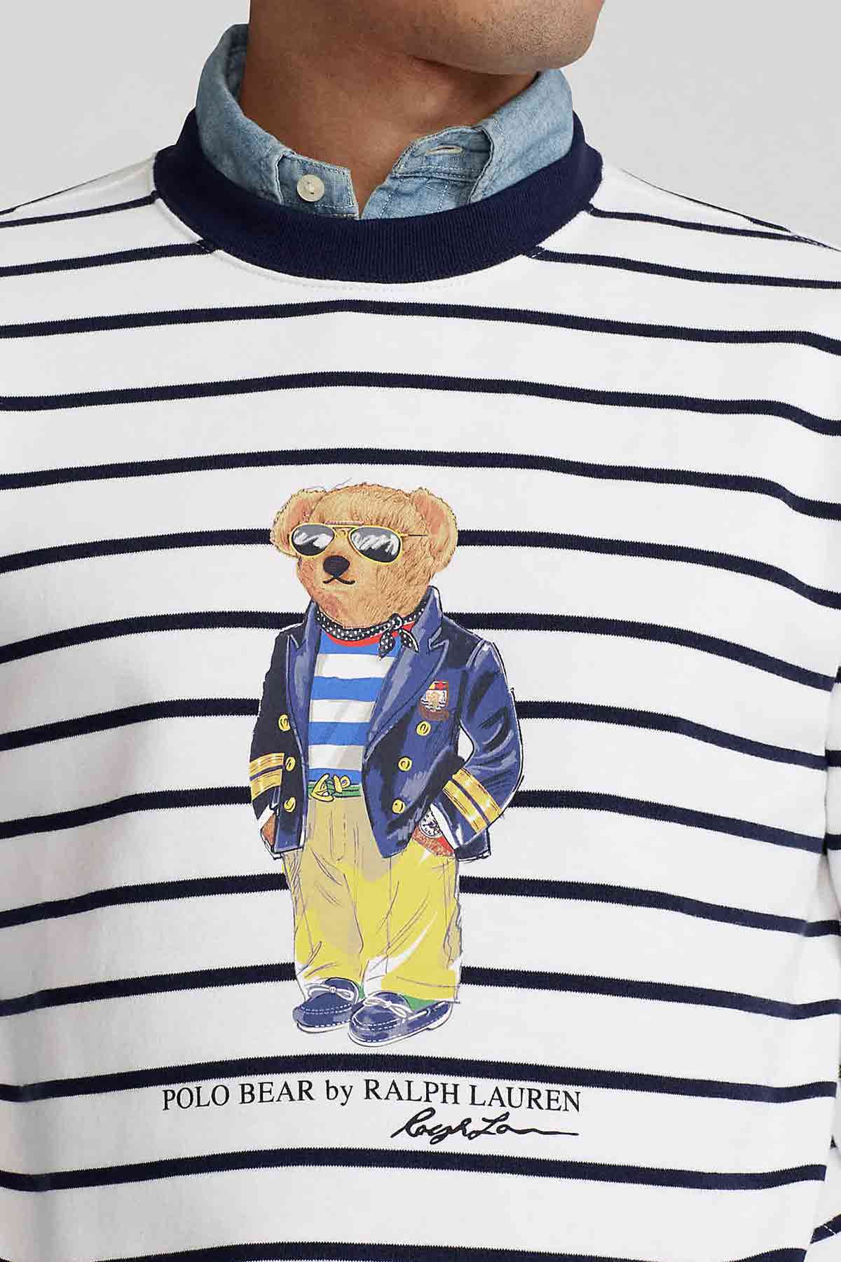 Polo Ralph Lauren Polo Bear Çizgili Sweatshirt-Libas Trendy Fashion Store