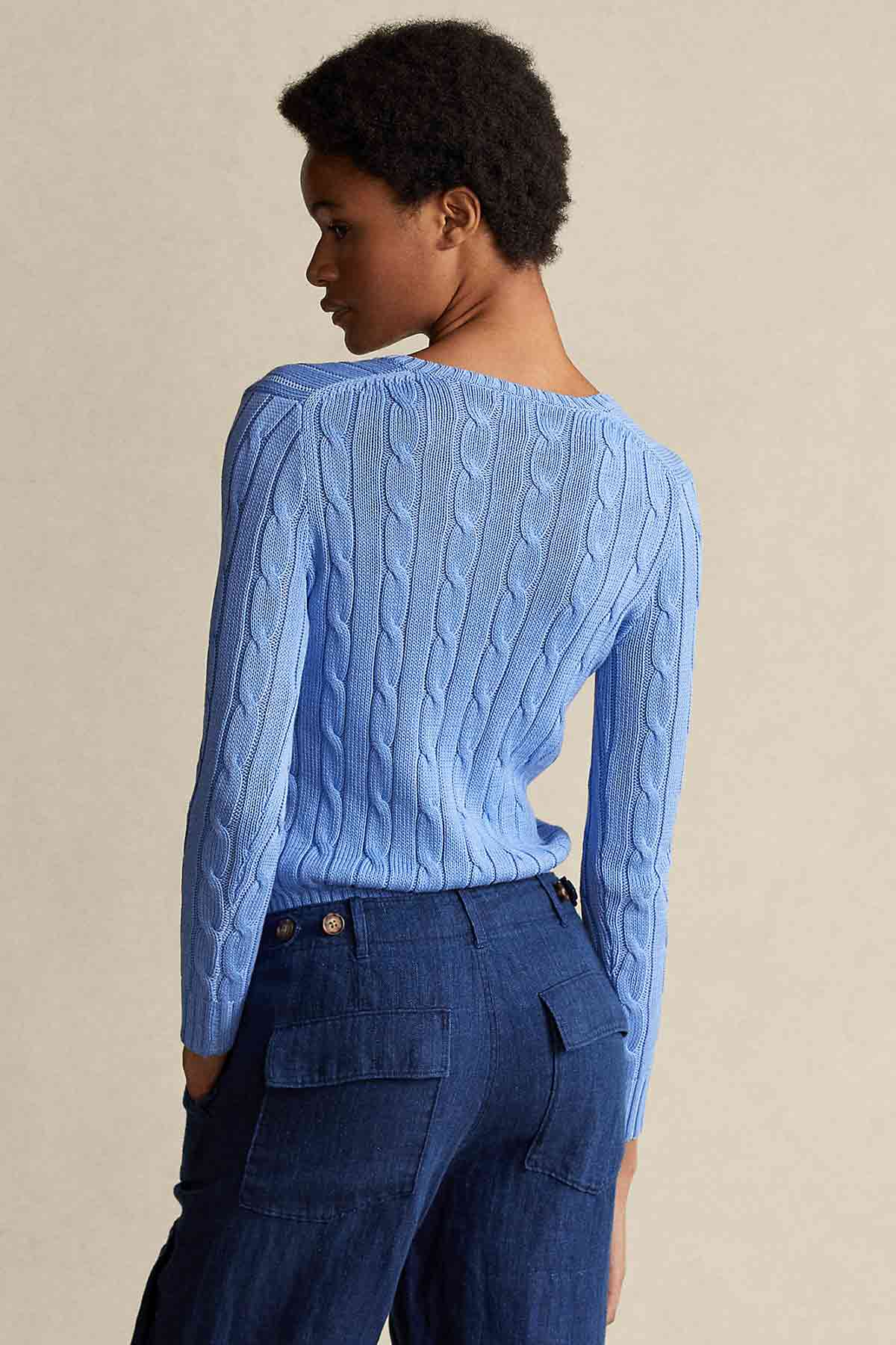 Polo Ralph Lauren Pima Cotton Slim Fit Saç Örgü Triko-Libas Trendy Fashion Store