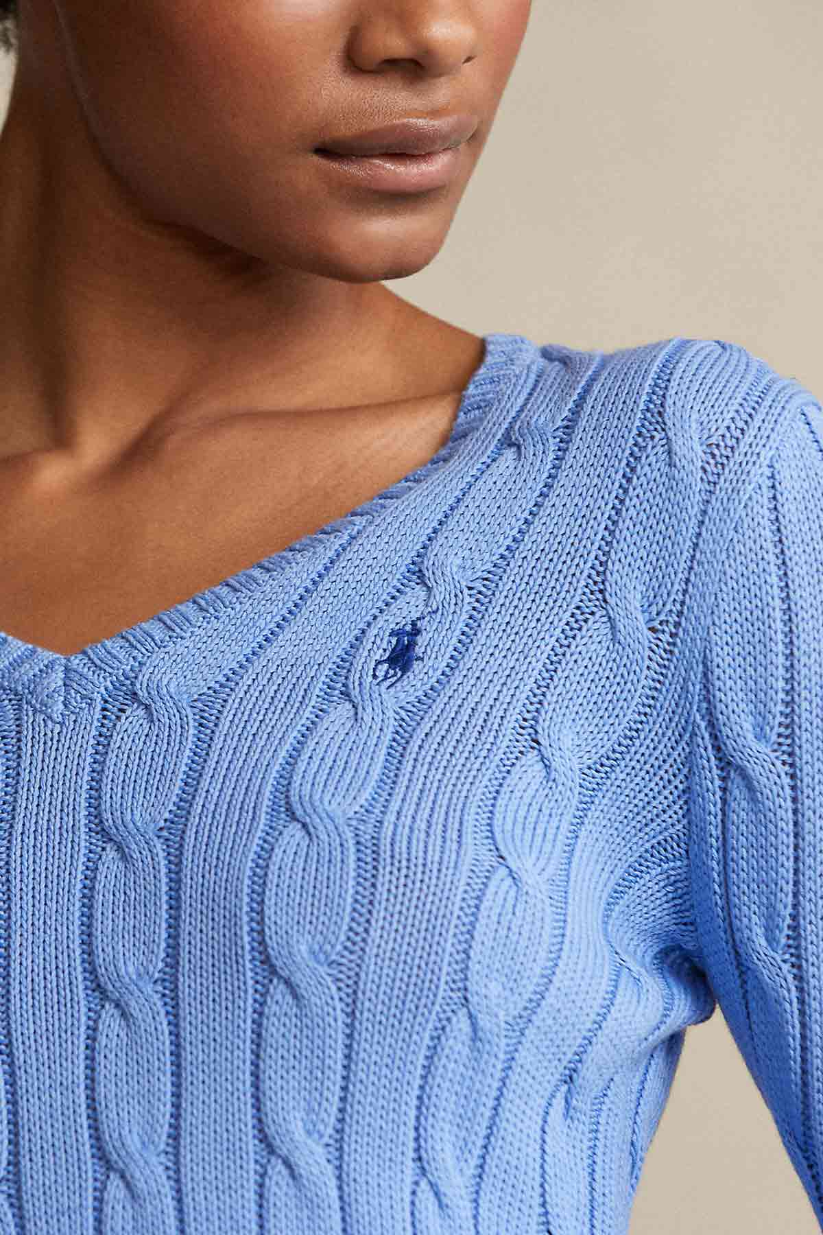 Polo Ralph Lauren Pima Cotton Slim Fit Saç Örgü Triko-Libas Trendy Fashion Store