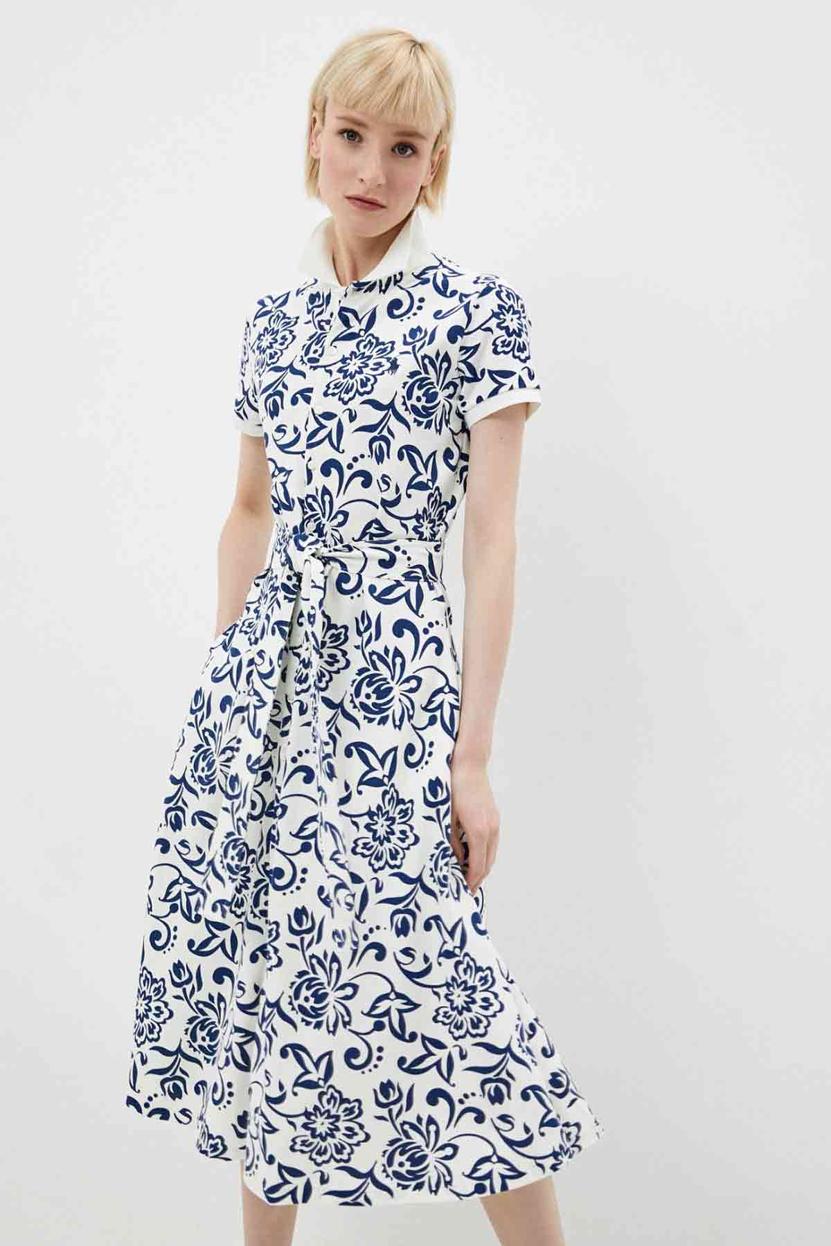 Polo Ralph Lauren Belden Kuşaklı Midi Elbise-Libas Trendy Fashion Store