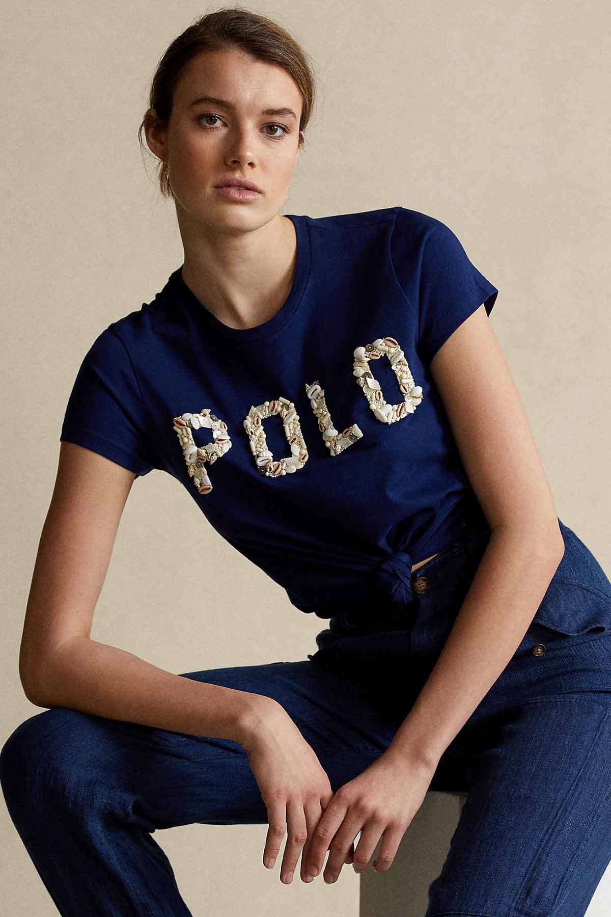 Polo Ralph Lauren Deniz Kabuğu Aksesuarlı Logolu T-shirt-Libas Trendy Fashion Store