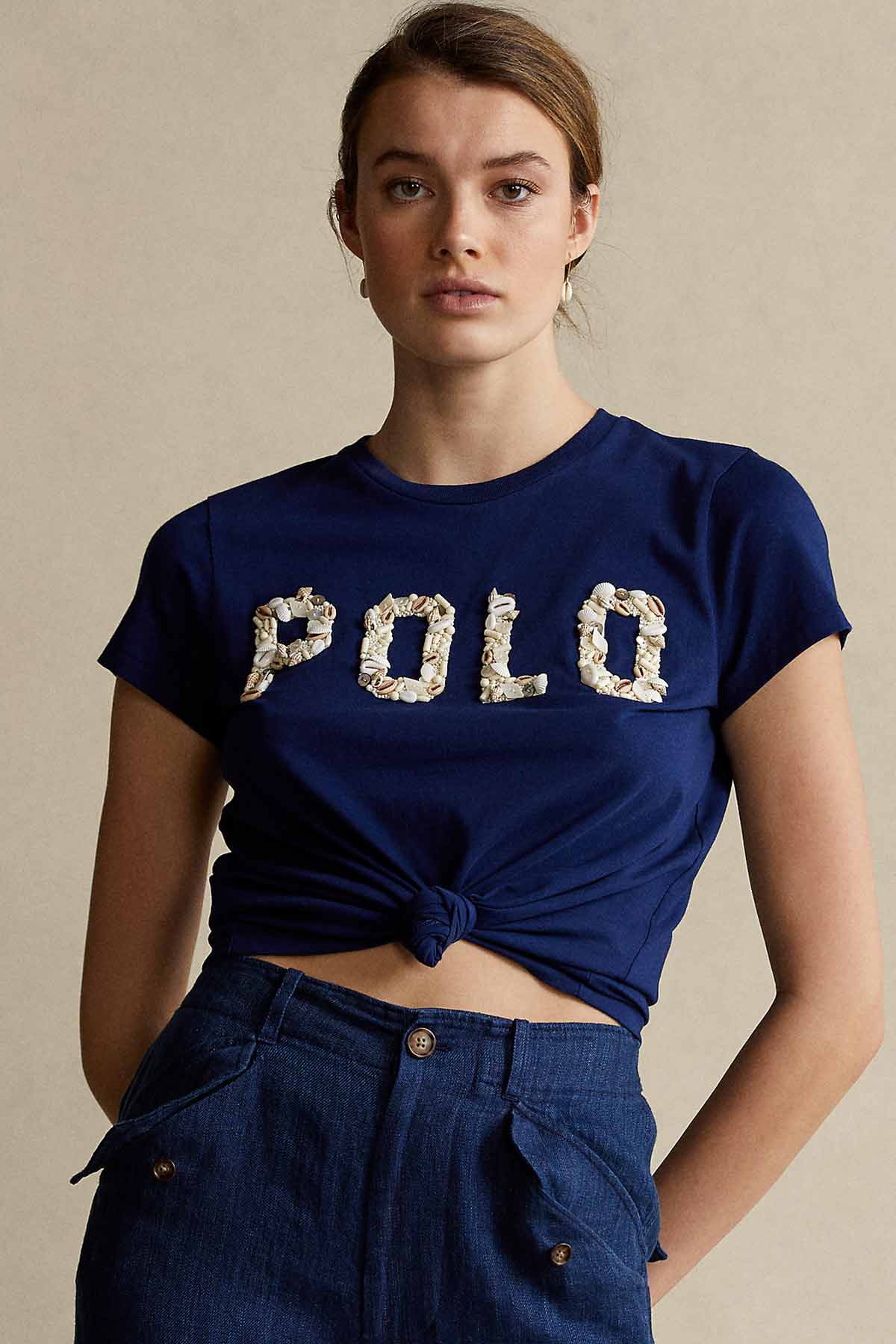 Polo Ralph Lauren Deniz Kabuğu Aksesuarlı Logolu T-shirt-Libas Trendy Fashion Store
