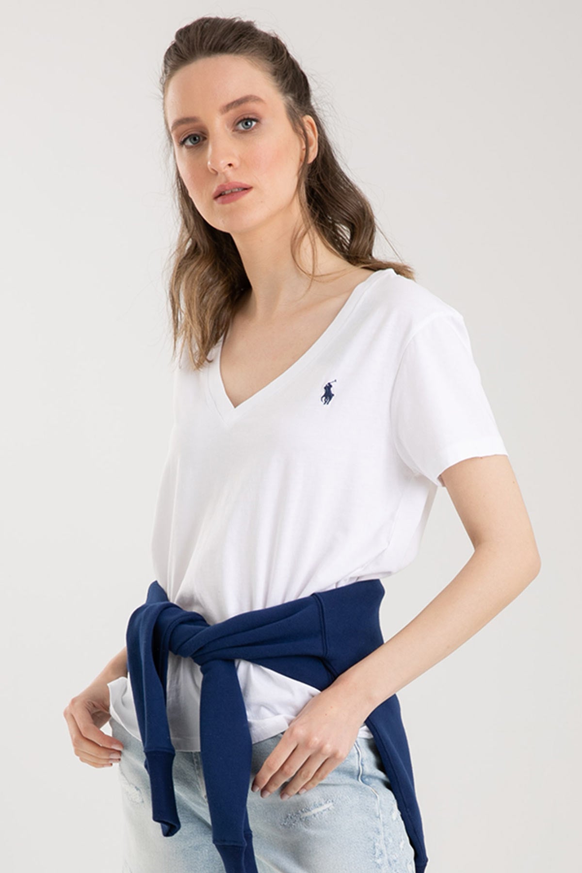 Polo Ralph Lauren Custom Fit V Yaka T-shirt-Libas Trendy Fashion Store