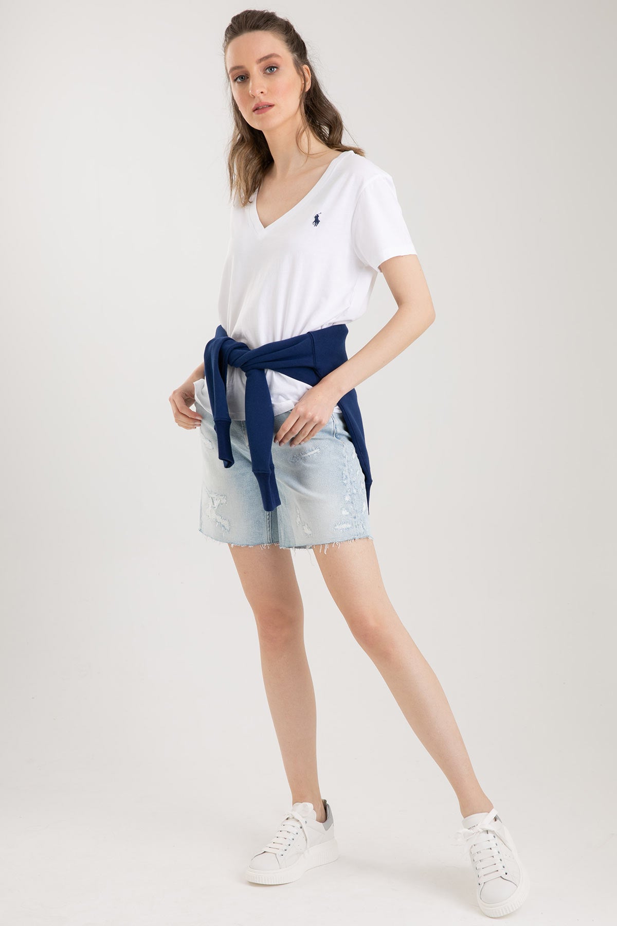 Polo Ralph Lauren Custom Fit V Yaka T-shirt-Libas Trendy Fashion Store