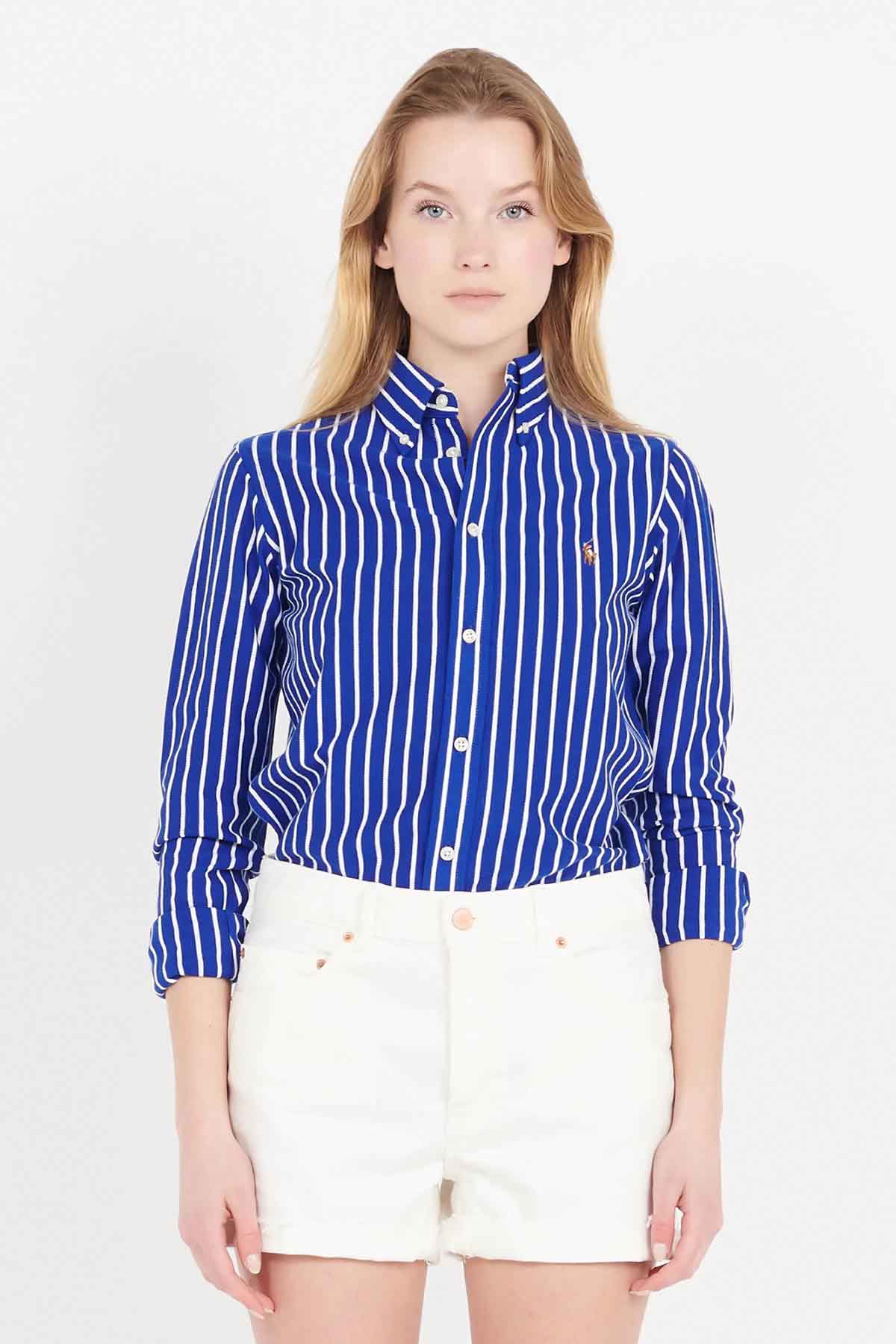 Polo Ralph Lauren Knit Oxford Çizgili Gömlek-Libas Trendy Fashion Store