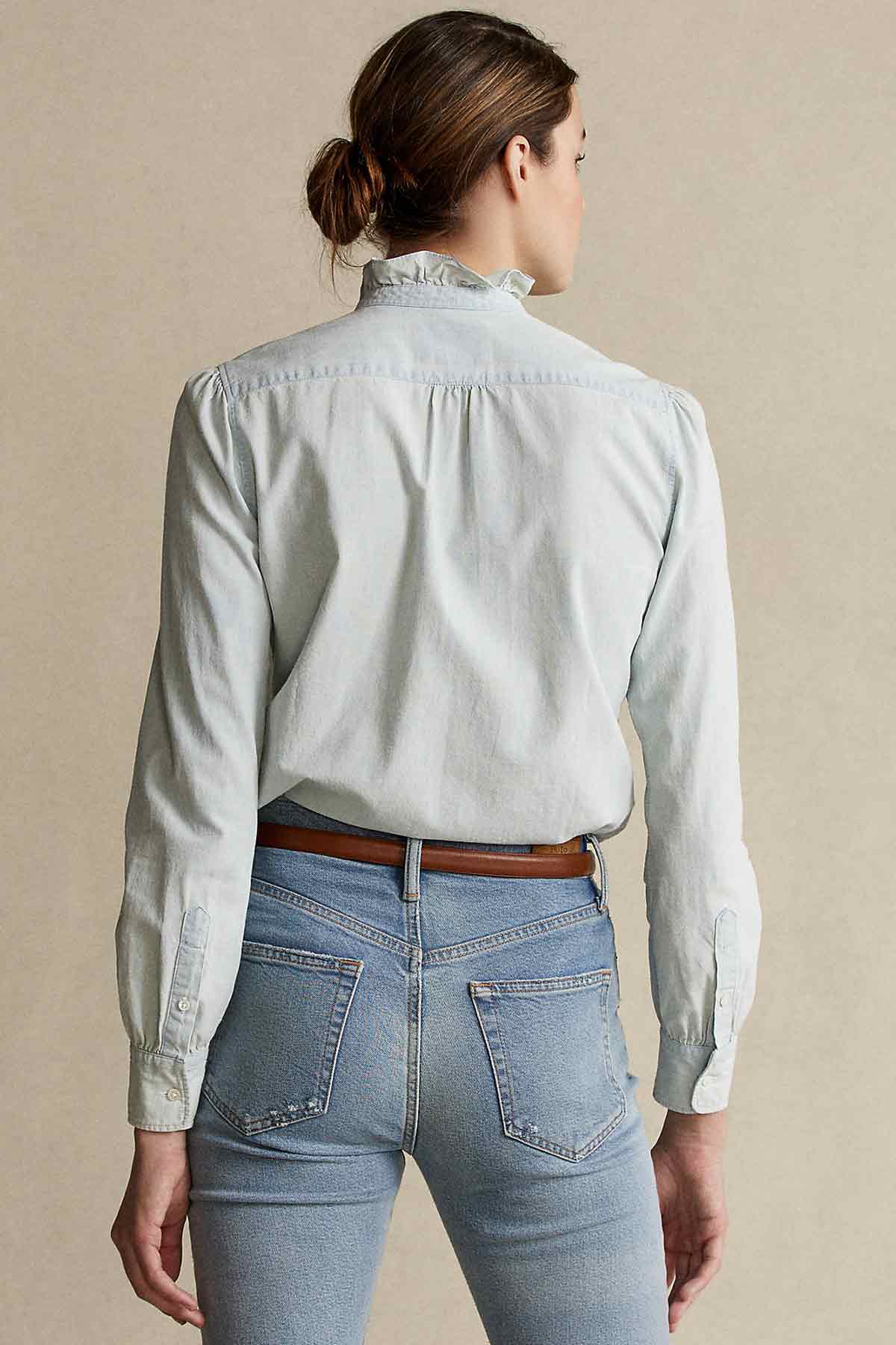 Polo Ralph Lauren Fırfırlı Denim Gömlek-Libas Trendy Fashion Store