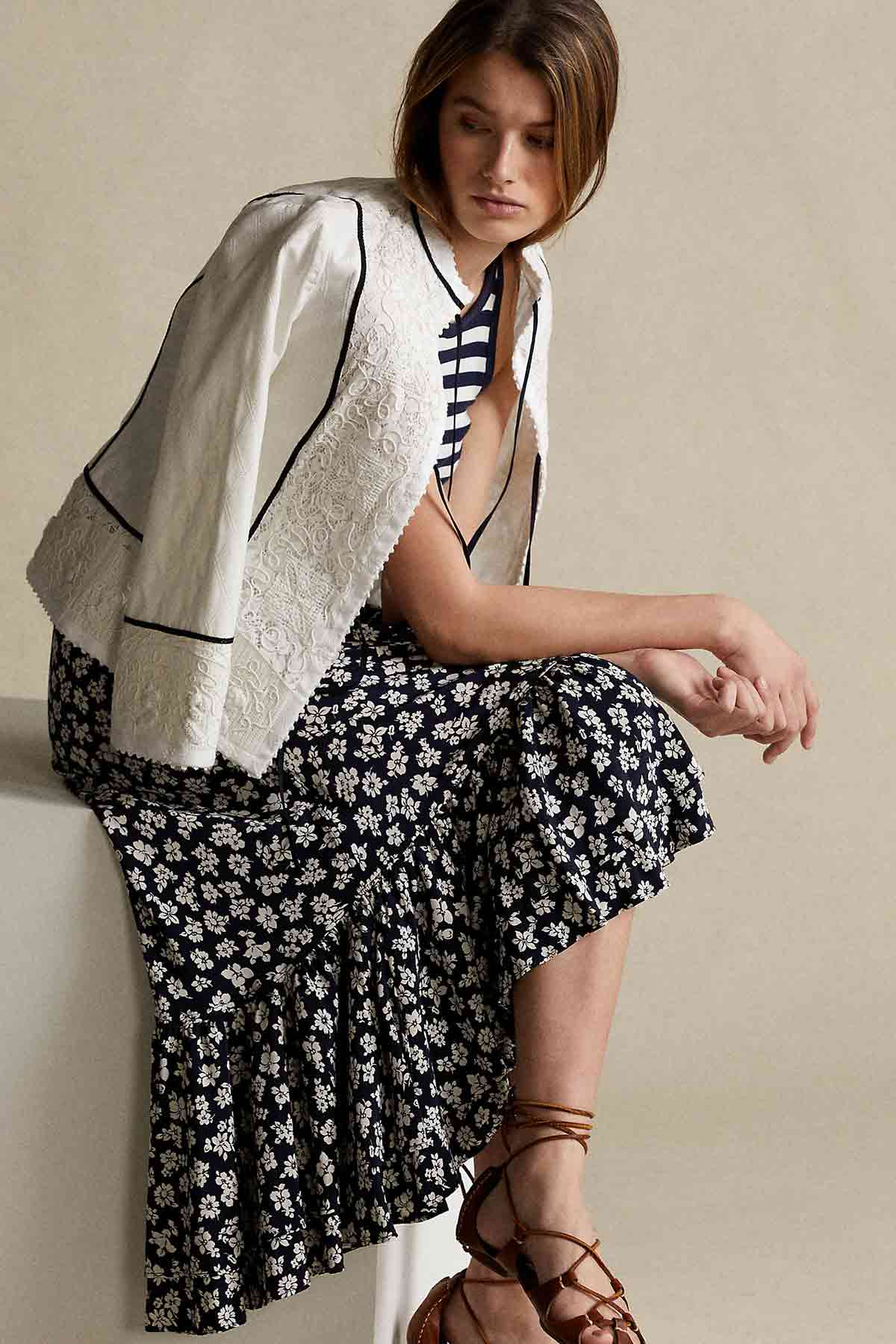 Polo Ralph Lauren Çiçek Desenli Asimetrik Etek-Libas Trendy Fashion Store