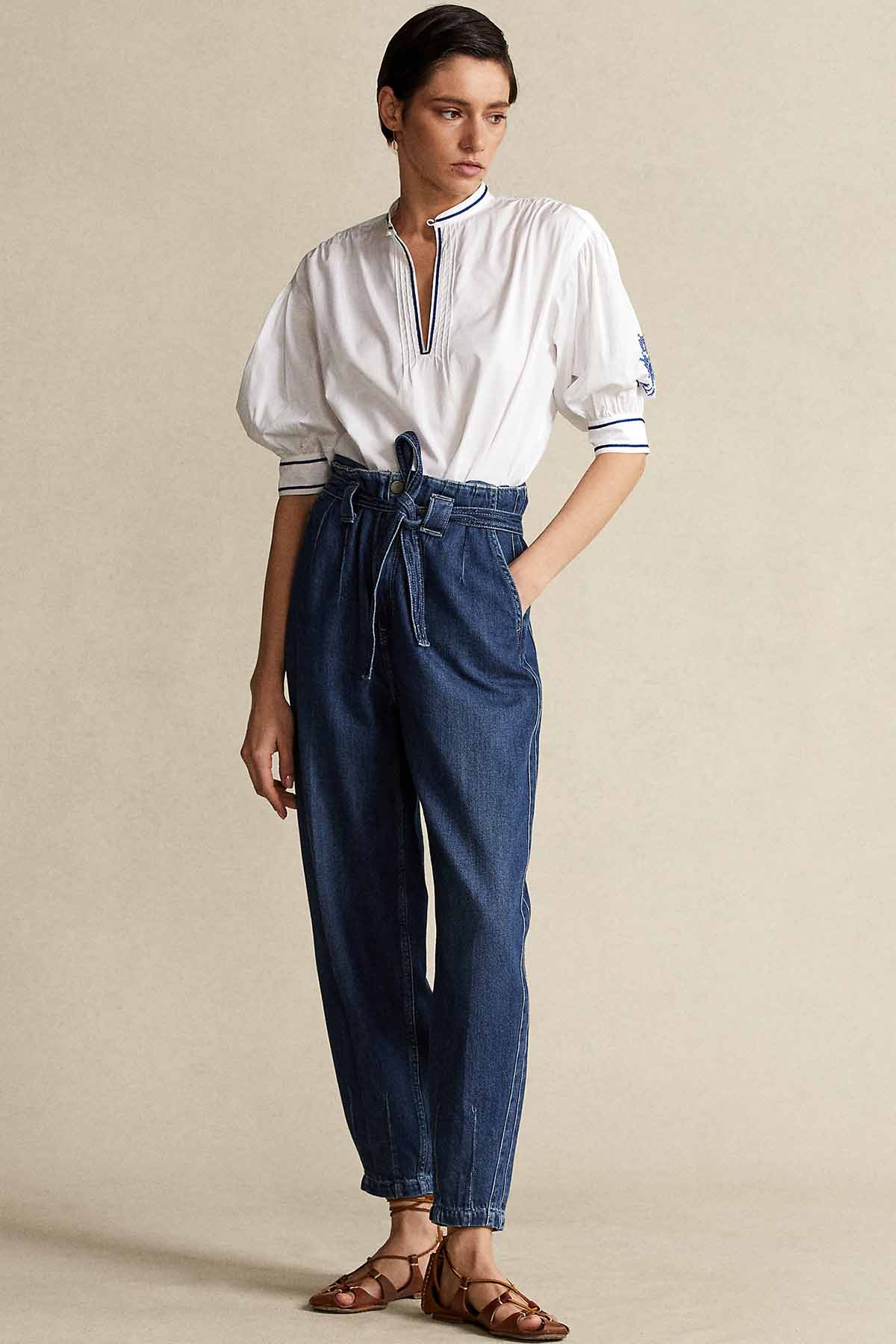 Polo Ralph Lauren Yüksek Bel Kuşaklı Jeans-Libas Trendy Fashion Store