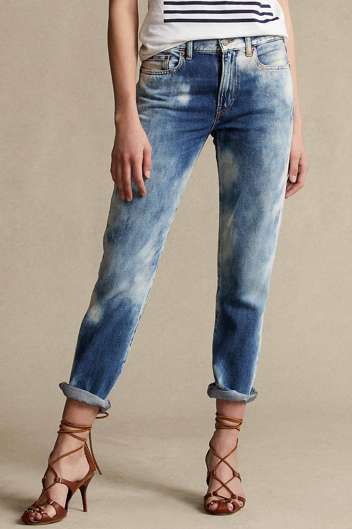 Polo Ralph Lauren Açma Efektli Avery Boyfriend Jeans-Libas Trendy Fashion Store