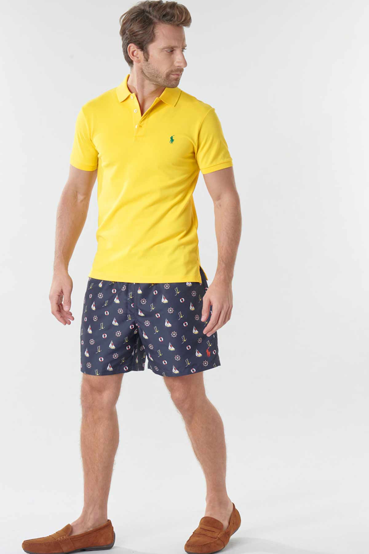 Polo Ralph Lauren Slim Fit Stretch Mesh Polo Yaka T-shirt-Libas Trendy Fashion Store