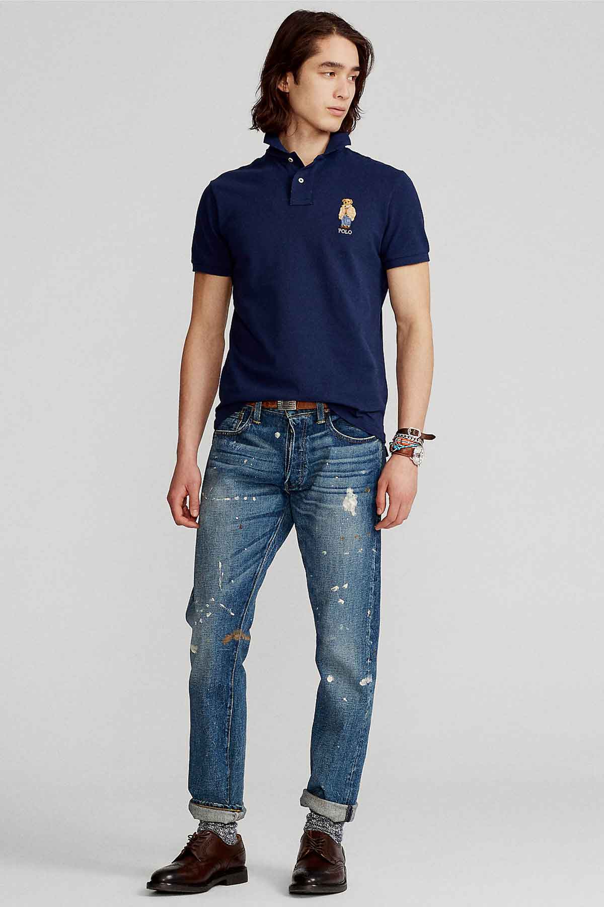 Polo Ralph Lauren Custom Slim Fit Polo Bear Polo Yaka T-shirt-Libas Trendy Fashion Store