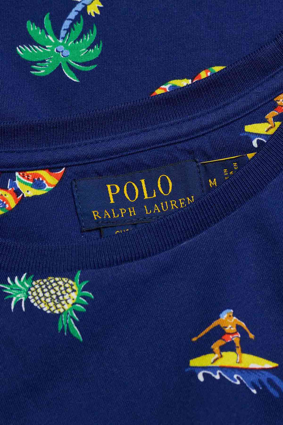Polo Ralph Lauren Tropik Desenli Custom Slim Fit T-shirt-Libas Trendy Fashion Store