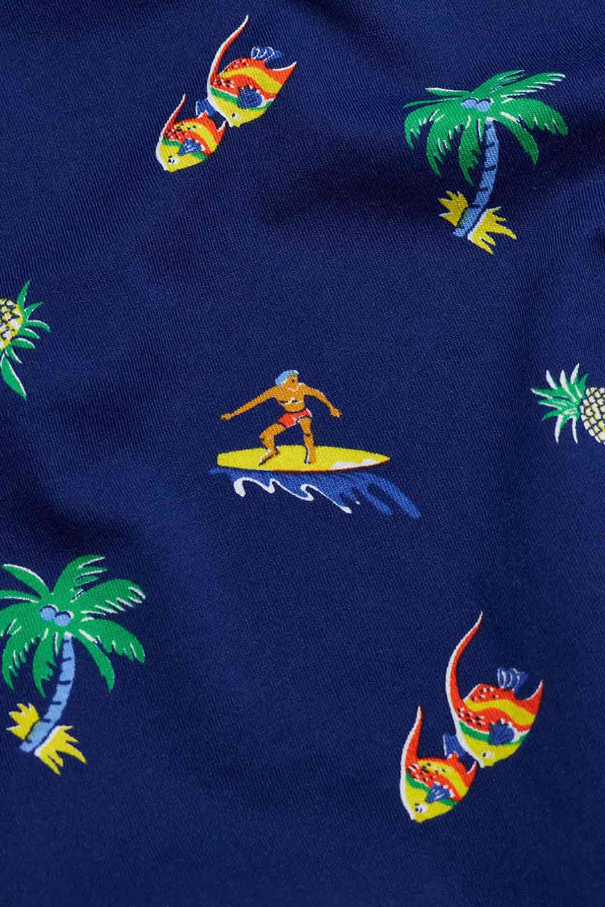 Polo Ralph Lauren Tropik Desenli Custom Slim Fit T-shirt-Libas Trendy Fashion Store