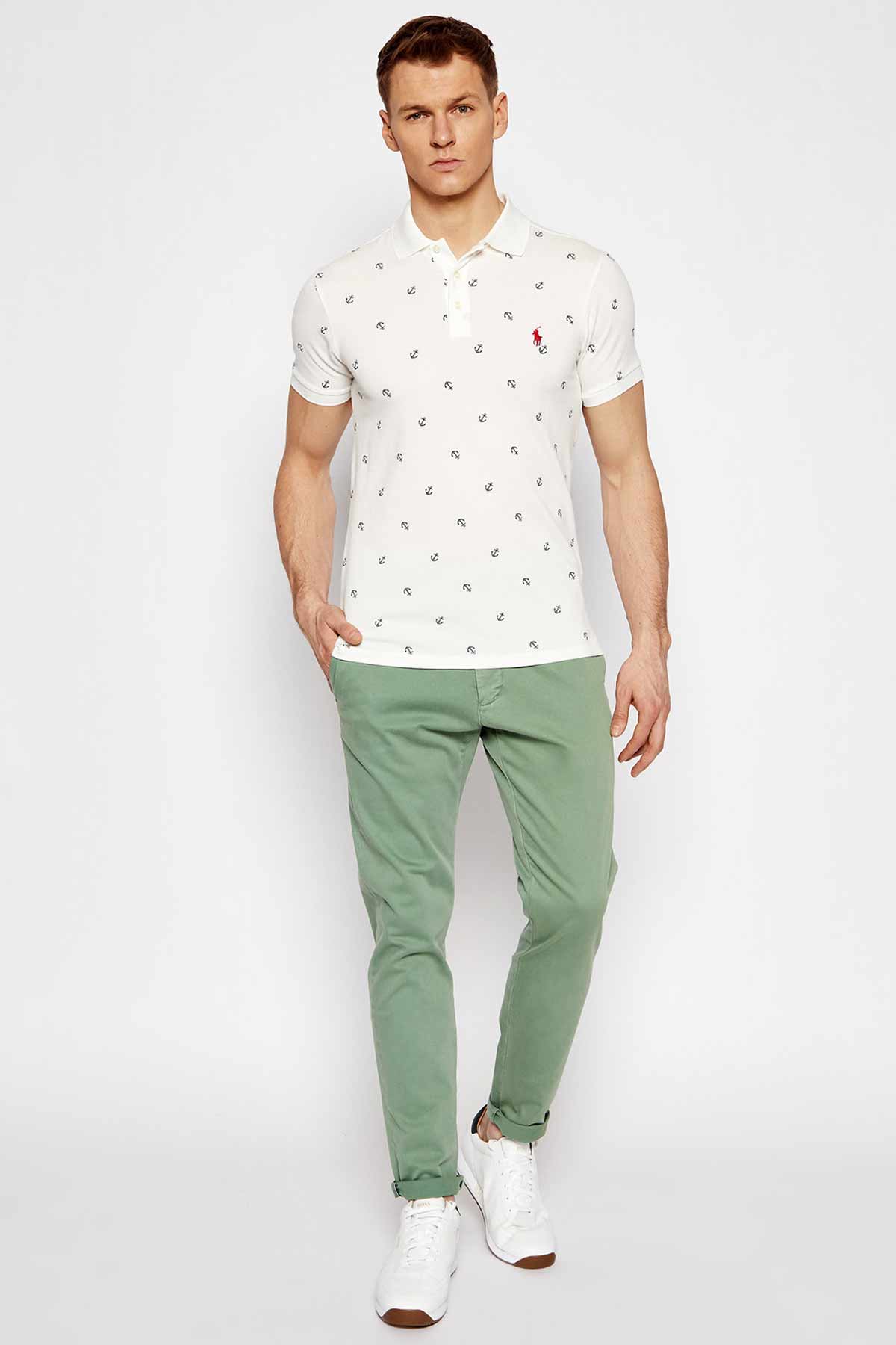 Polo Ralph Lauren Slim Fit Stretch Mesh Polo Yaka T-shirt-Libas Trendy Fashion Store