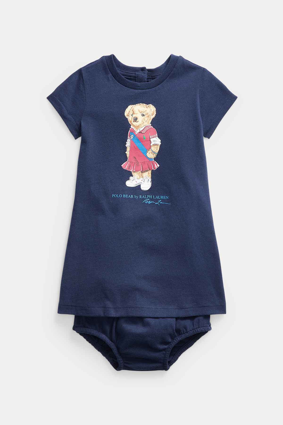 Polo Ralph Lauren 12-24 Ay Kız Bebek Polo Bear Elbise-Libas Trendy Fashion Store