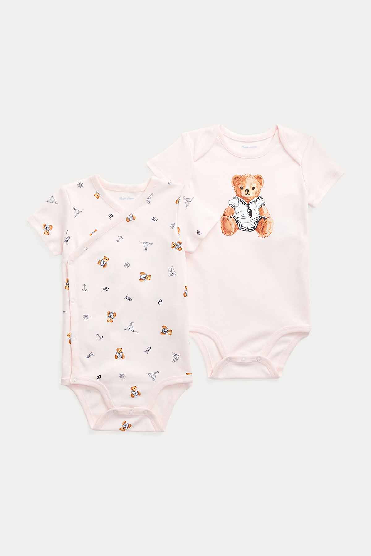 Polo Ralph Lauren 3-12 Ay Kız Bebek Polo Bear Tulum Set-Libas Trendy Fashion Store