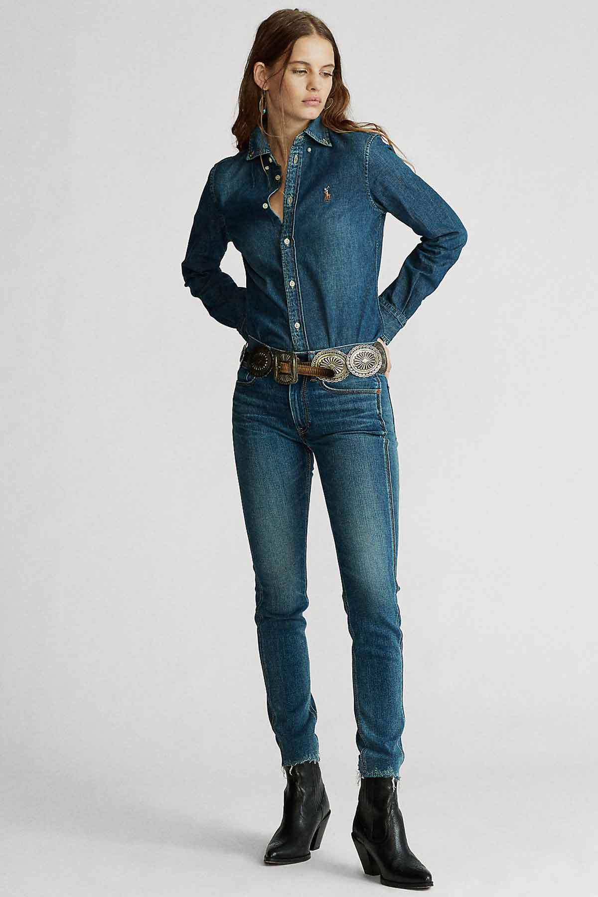 Polo Ralph Lauren Custom Fit Denim Gömlek-Libas Trendy Fashion Store