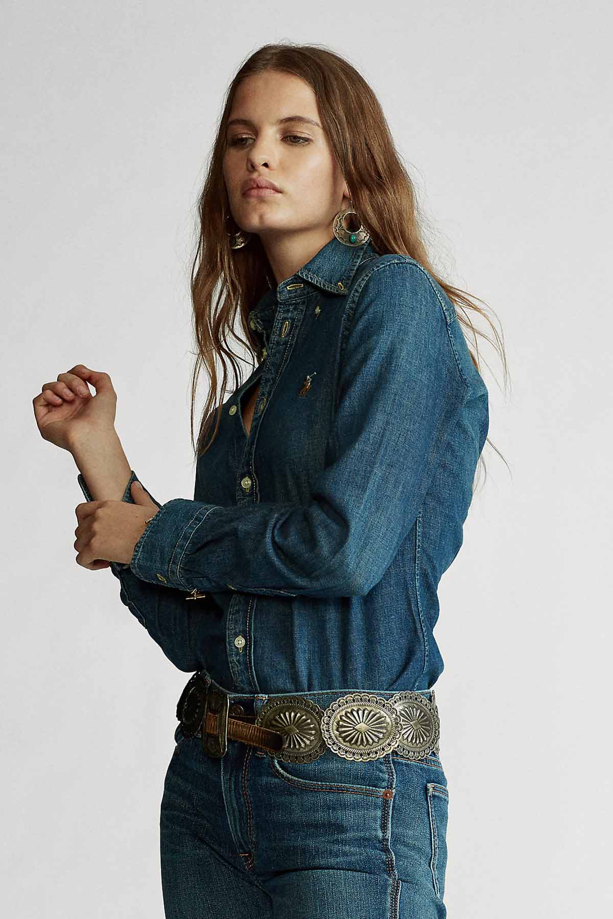 Polo Ralph Lauren Custom Fit Denim Gömlek-Libas Trendy Fashion Store