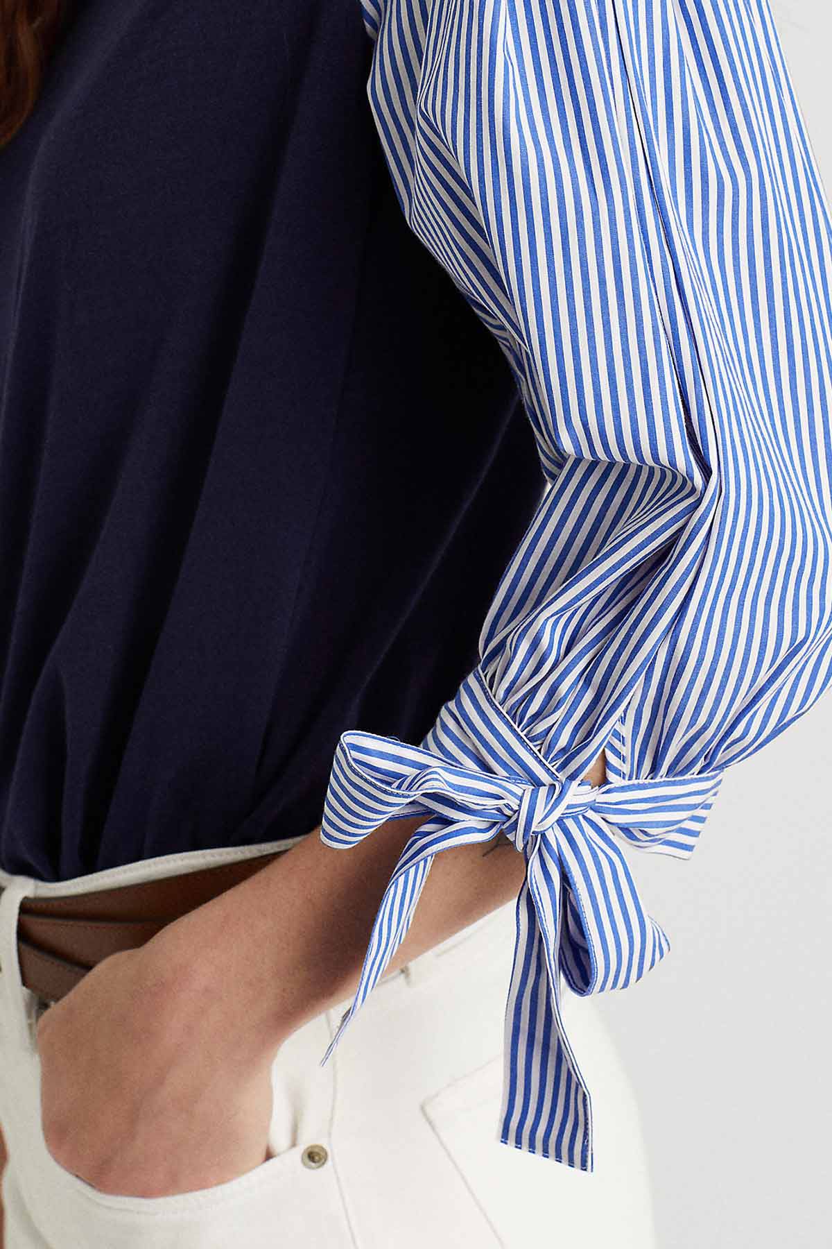 Polo Ralph Lauren Kayık Yaka Çizgili Kollu T-shirt-Libas Trendy Fashion Store