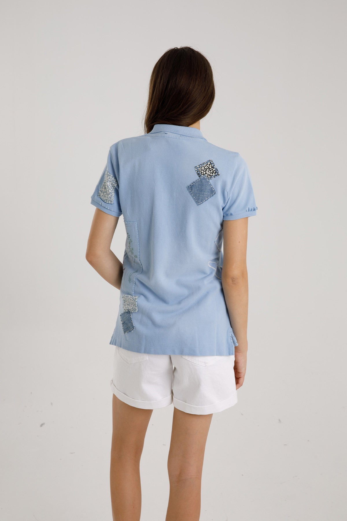 Polo Ralph Lauren Polo Yaka Patchwork T-shirt-Libas Trendy Fashion Store