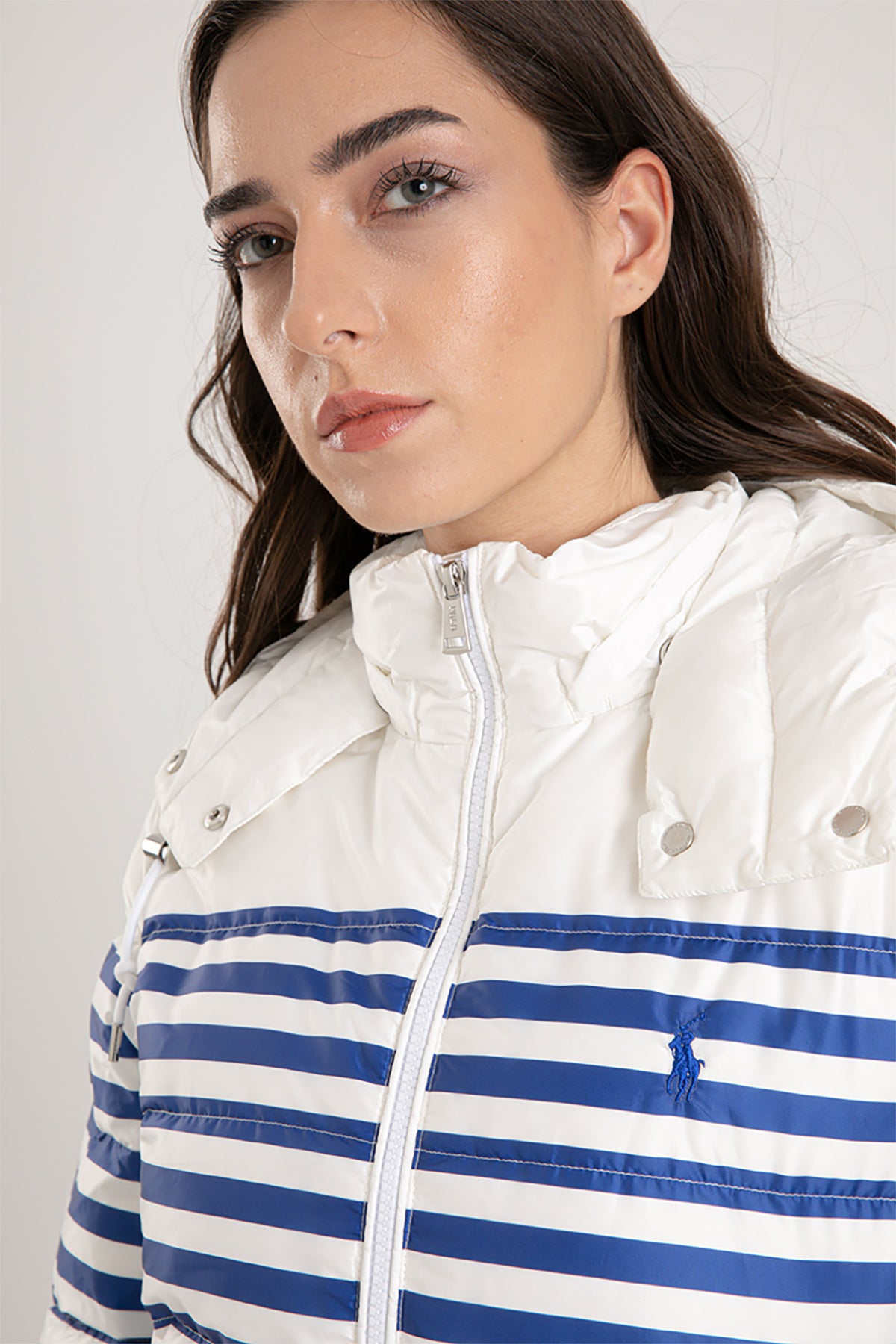 Polo Ralph Lauren Çizgili Puffer Mont-Libas Trendy Fashion Store