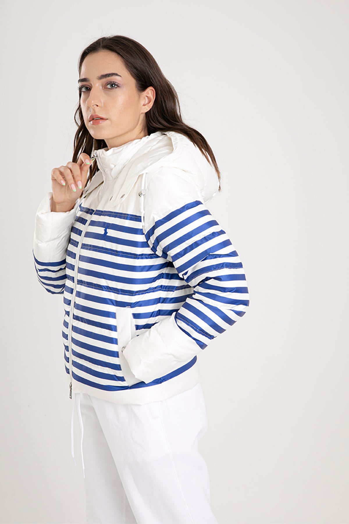 Polo Ralph Lauren Çizgili Puffer Mont-Libas Trendy Fashion Store