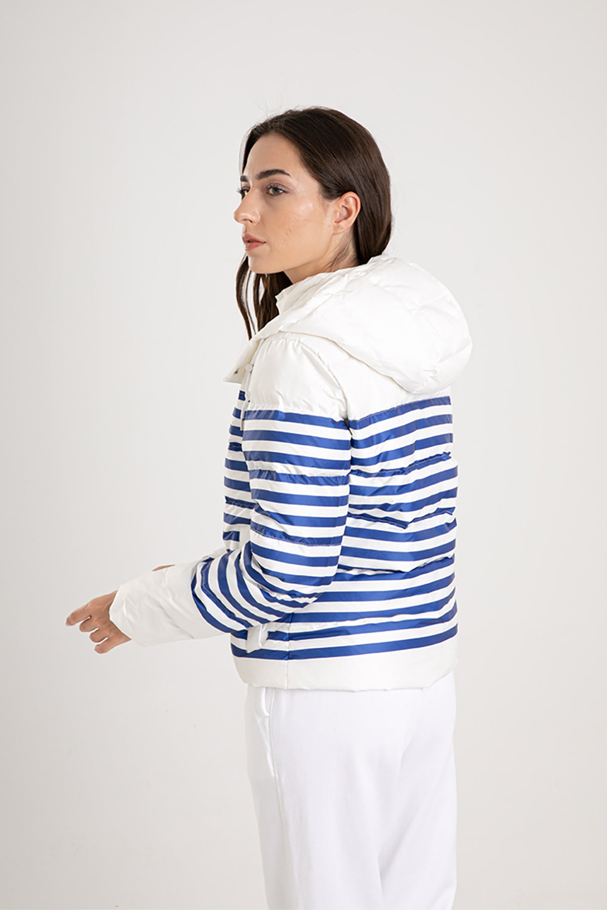 Polo Ralph Lauren Çizgili Puffer Mont-Libas Trendy Fashion Store