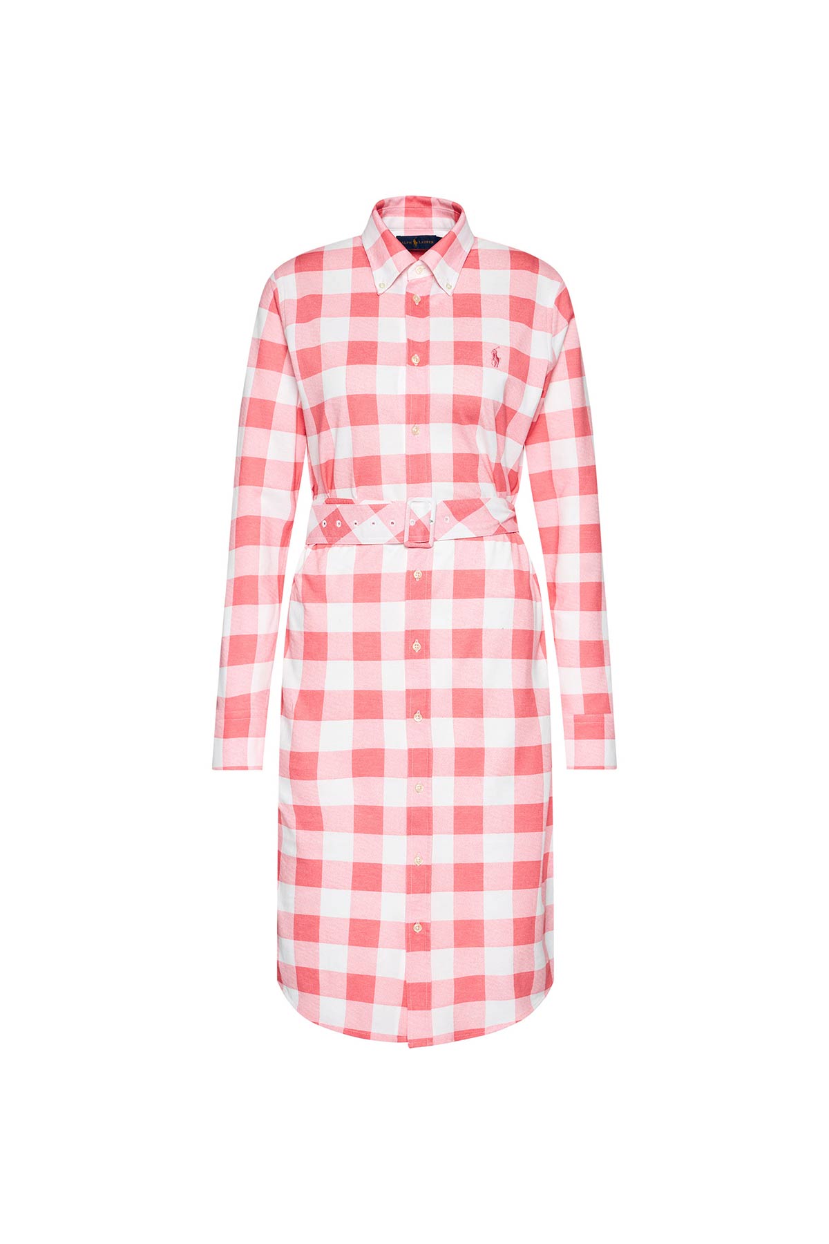 Polo Ralph Lauren Ekoseli Knit Oxford Midi Gömlek Elbise-Libas Trendy Fashion Store