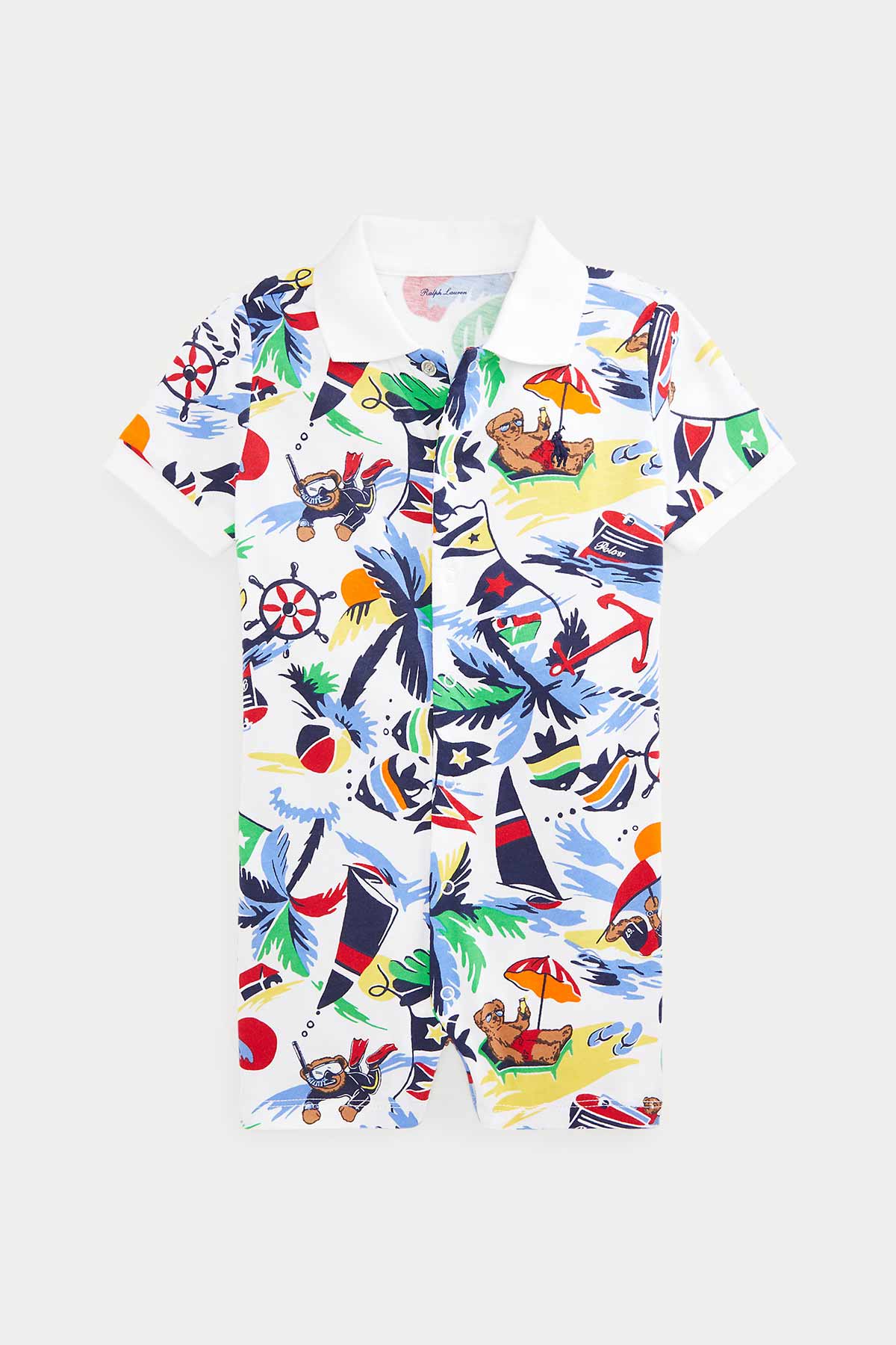 Polo Ralph Lauren 6-12 Ay Erkek Bebek Polo Bear Polo Yaka Tulum-Libas Trendy Fashion Store