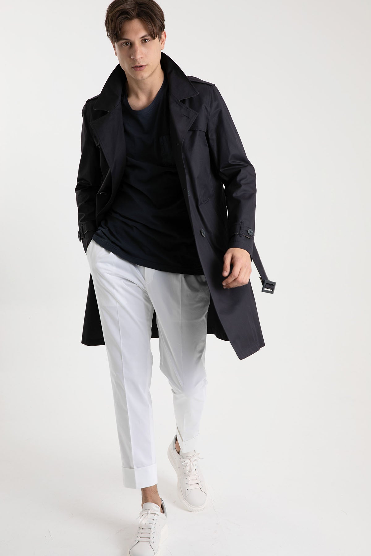 Pantaloni Torino Flicker Kalın Duble Paça Tek Pile Pantolon-Libas Trendy Fashion Store