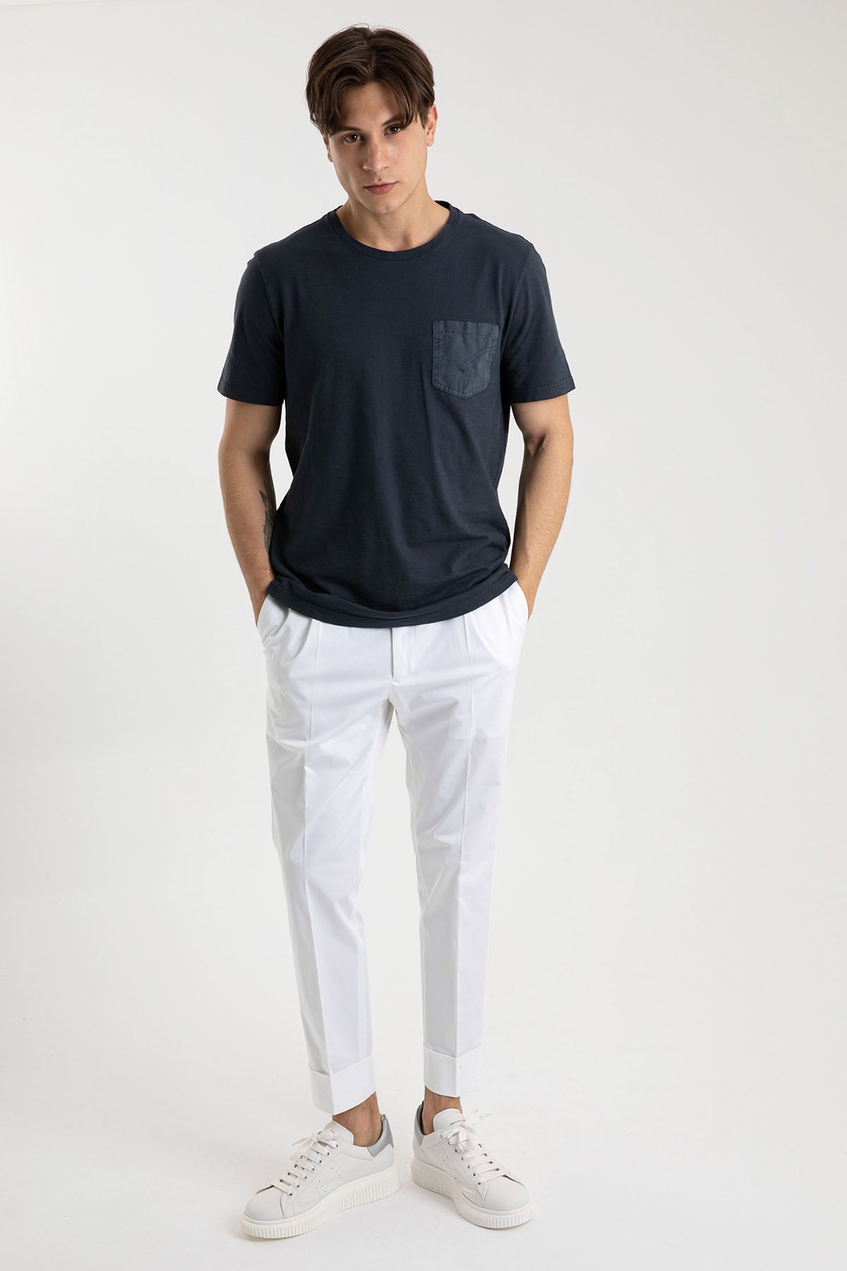 Pantaloni Torino Flicker Kalın Duble Paça Tek Pile Pantolon-Libas Trendy Fashion Store