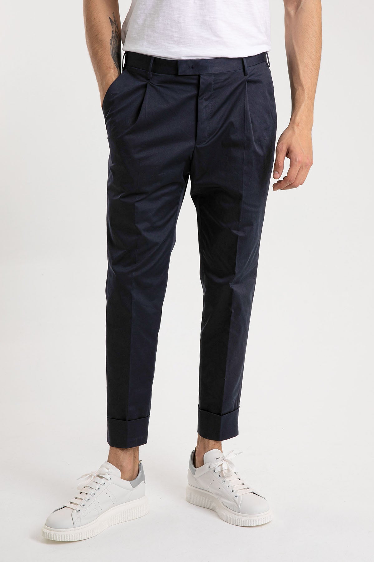 Pantaloni Torino Flicker Kalın Duble Paça Tek Pile Pantolon-Libas Trendy Fashion Store