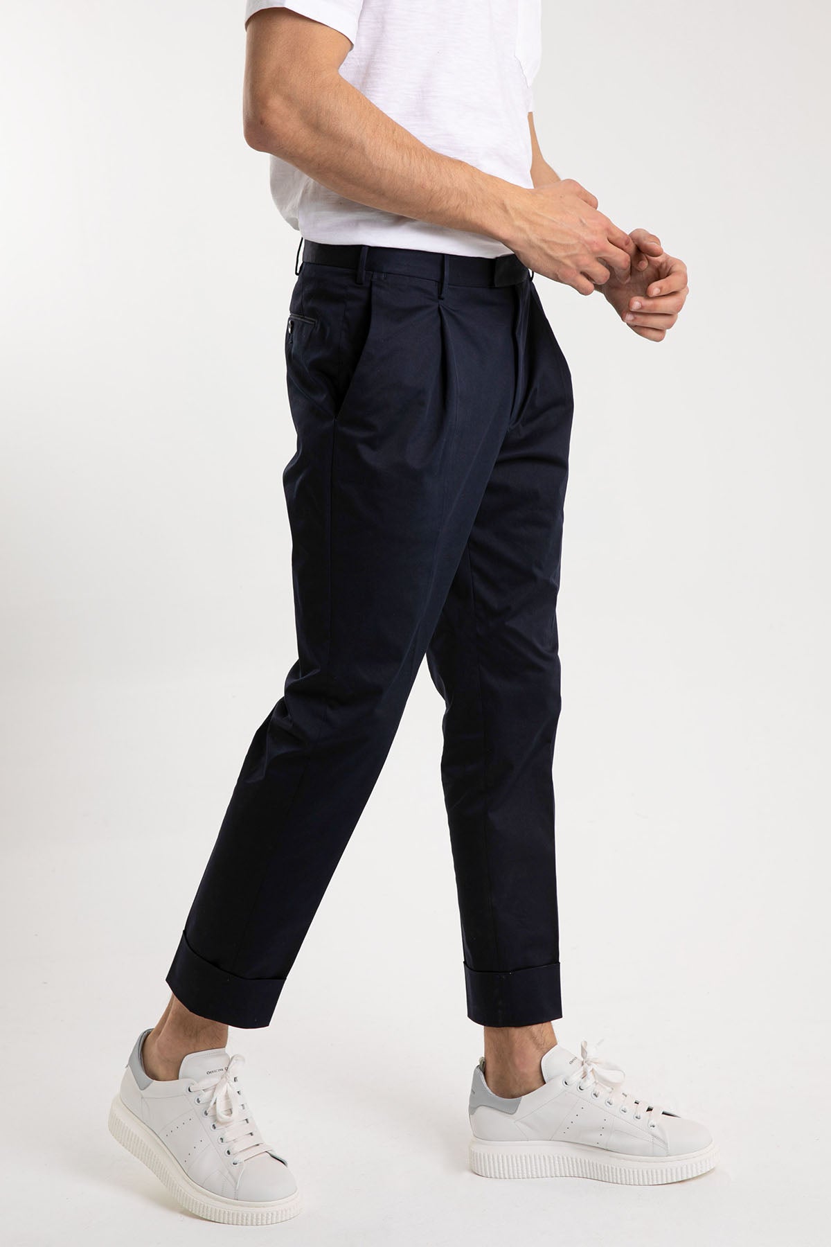 Pantaloni Torino Flicker Kalın Duble Paça Tek Pile Pantolon-Libas Trendy Fashion Store